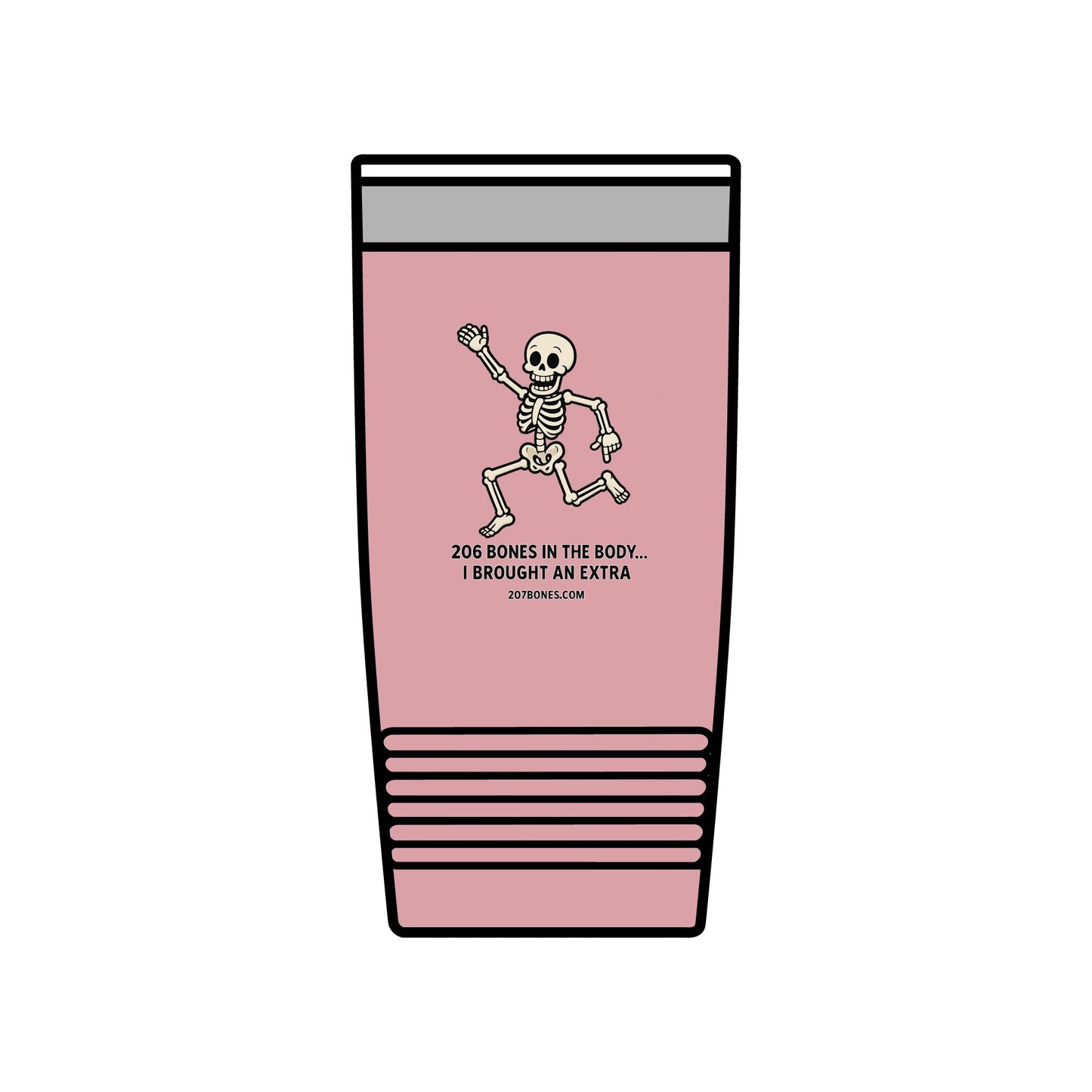 Skeleton Insulated Tumbler - 20oz Funny Gift for Halloween, Party, Tumblers for Drinks, Unique Skeleton Mug, Fun Coffee Tumbler