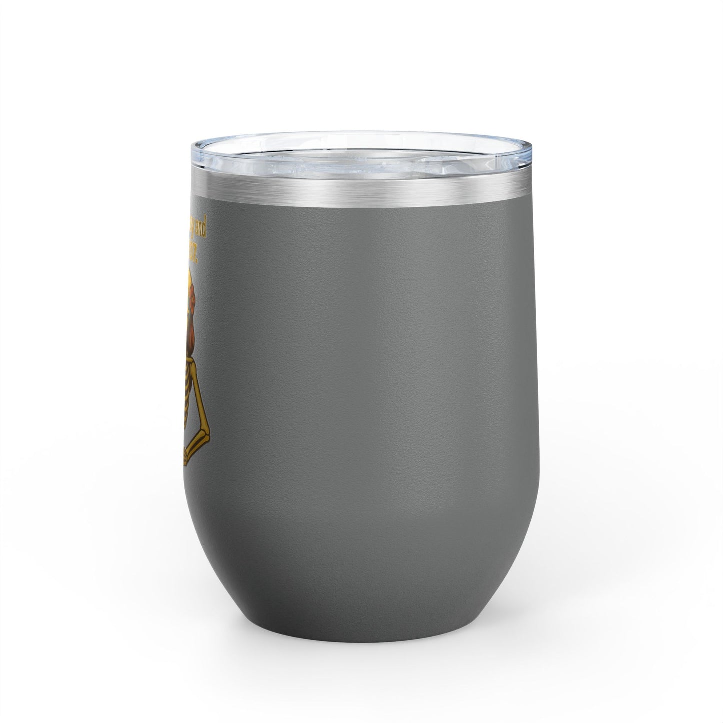 Chardonnay Skeleton Wine Tumbler, Fun Gift for Wine Lovers, Perfect for Parties, Outdoor Events, Drinkware for Celebrations