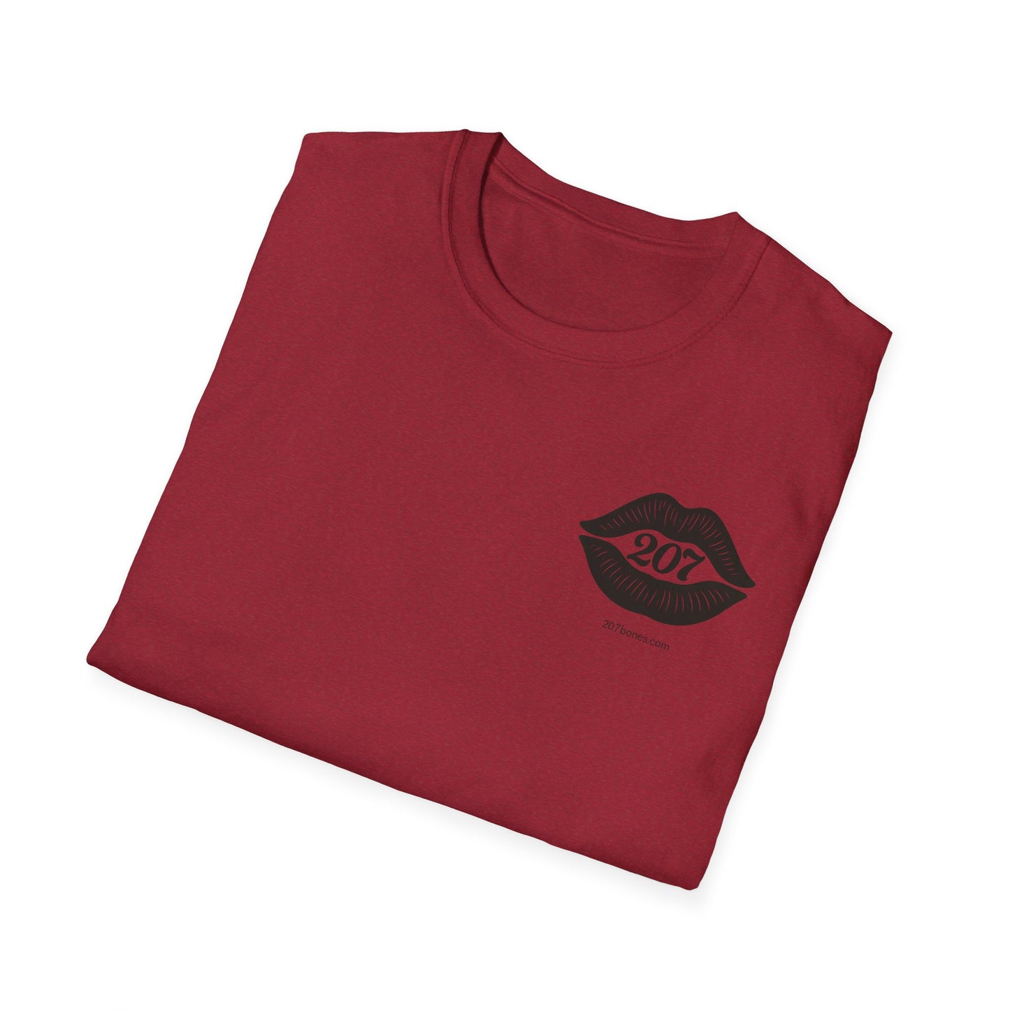 Romantic Unisex T-Shirt with Skeleton and Lips Design, Fun Couples Tee, Date Night Outfit, Halloween Costume, Unique Gift