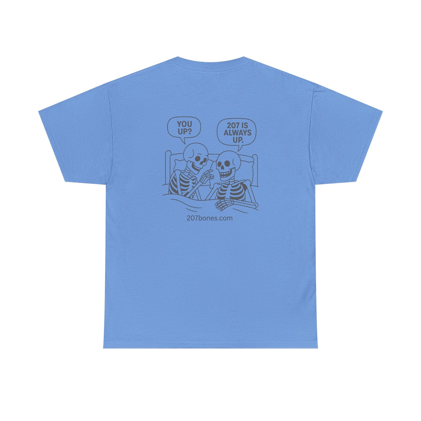 Unisex Heavy Cotton Tee with Playful Skeleton Design – Perfect for Halloween, Casual Wear, Gifts, and Humorous Outfits