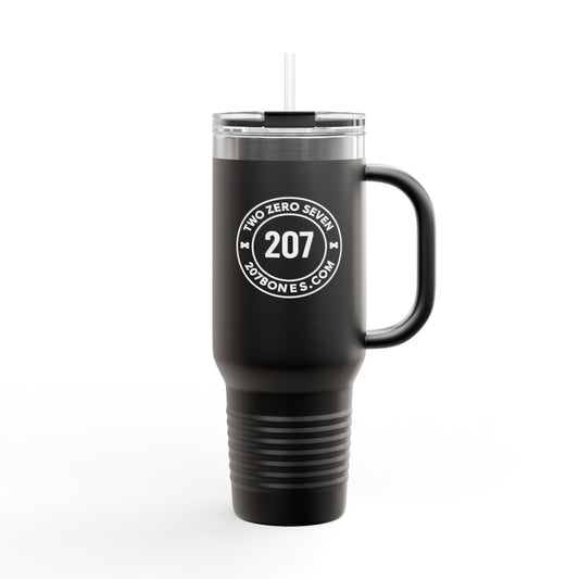 207 Bones - Black Insulated Travel Mug - 40oz, Perfect for Coffee Lovers
