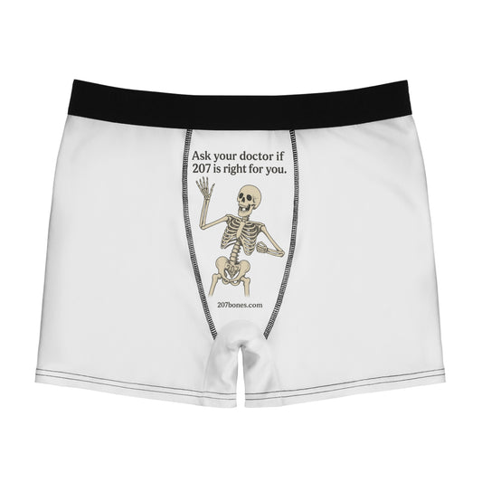 Skeleton-Themed Men's Boxer Briefs, Fun Underwear Gift, Unique Men's Loungewear, Halloween & Everyday Use, Humorous Boxer Shorts