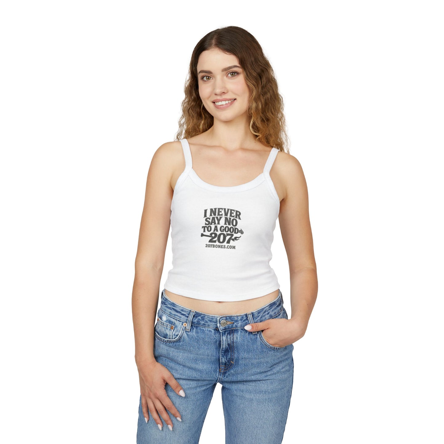 Trendy Women's Spaghetti Strap Tank Top - Summer Vibes, Casual Wear, Gift for Her, Beach Days, Graphic Tee