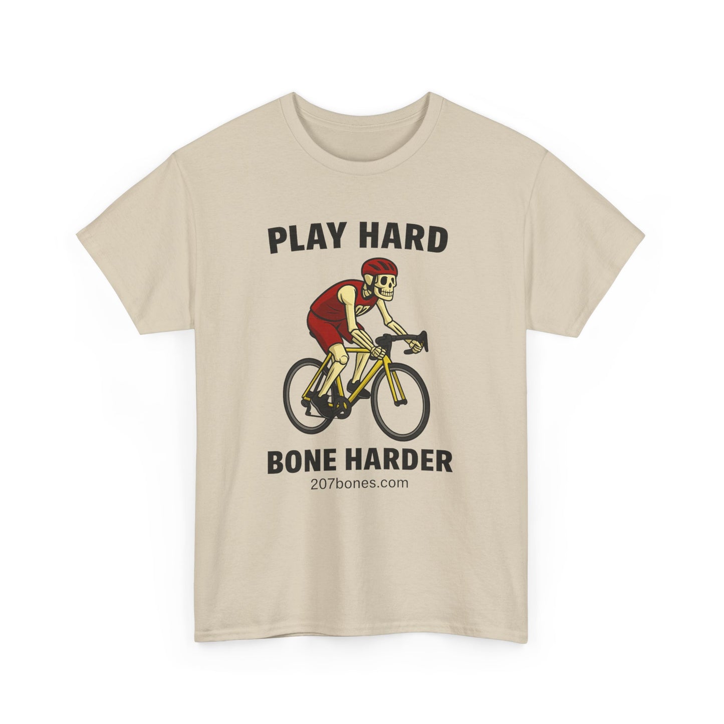 Unisex Cycling Tee - Play Hard Bone Harder