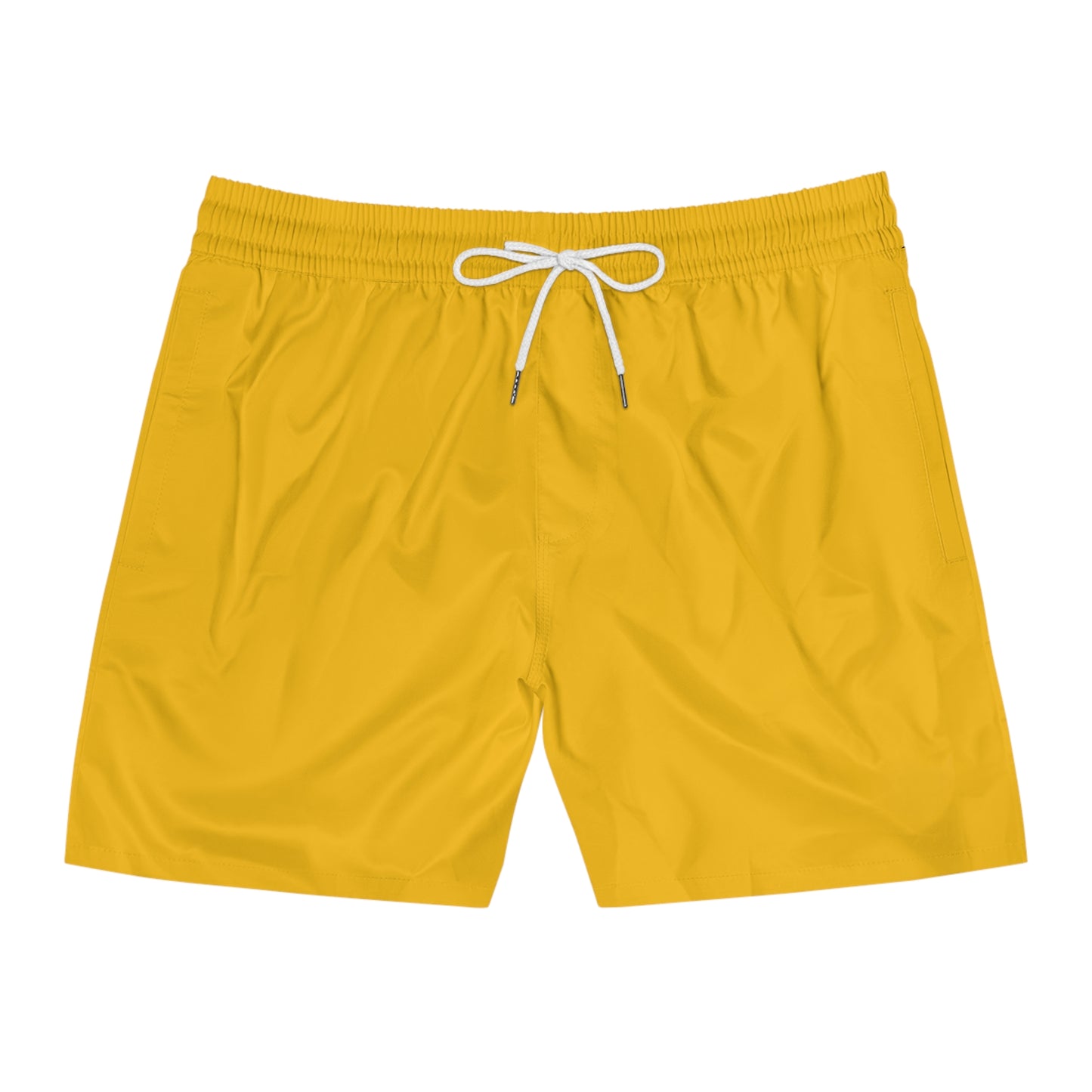 Bright Yellow Men's Swim Shorts - Perfect for Beach Days, Summer Vacations, Pool Parties, Casual Wear, and Swim Competitions