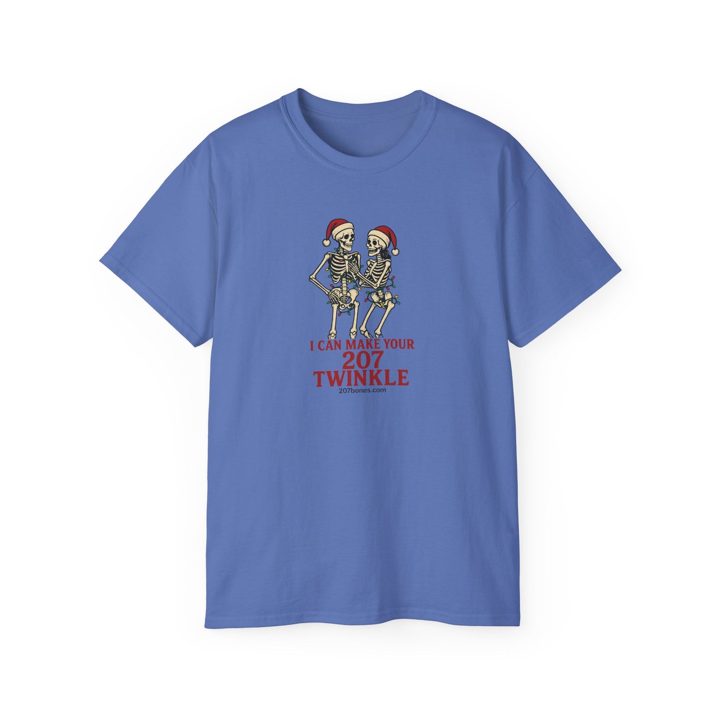 Holiday Skeleton T-Shirt, Funny Christmas Gift, Unisex Tee, Skeleton Lovers Apparel, Party Outfit, Quirky Holiday Top