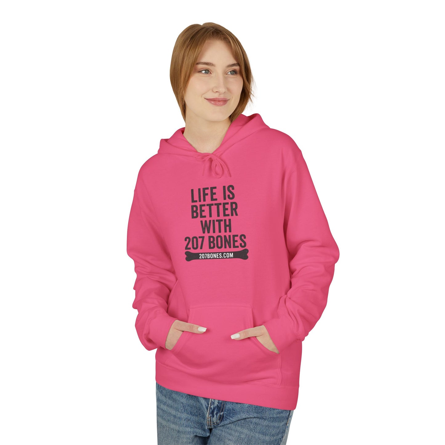 Life is Better with 207 Bones Hoodie, Unisex Softstyle Fleece Sweatshirt, Cozy Animal Lover Apparel, Gift for Pet Owners, Funny Dog [...]