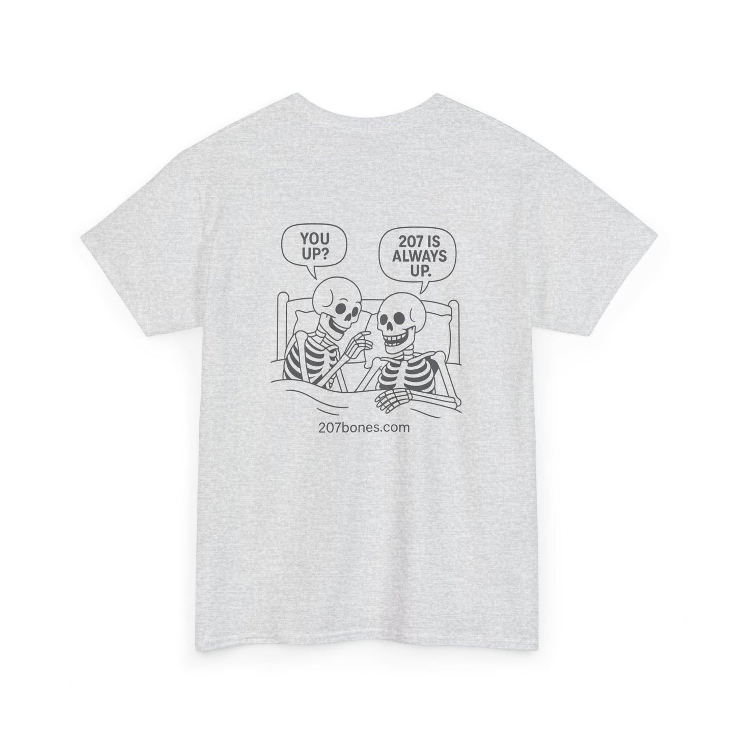 Unisex Heavy Cotton Tee with Playful Skeleton Design – Perfect for Halloween, Casual Wear, Gifts, and Humorous Outfits