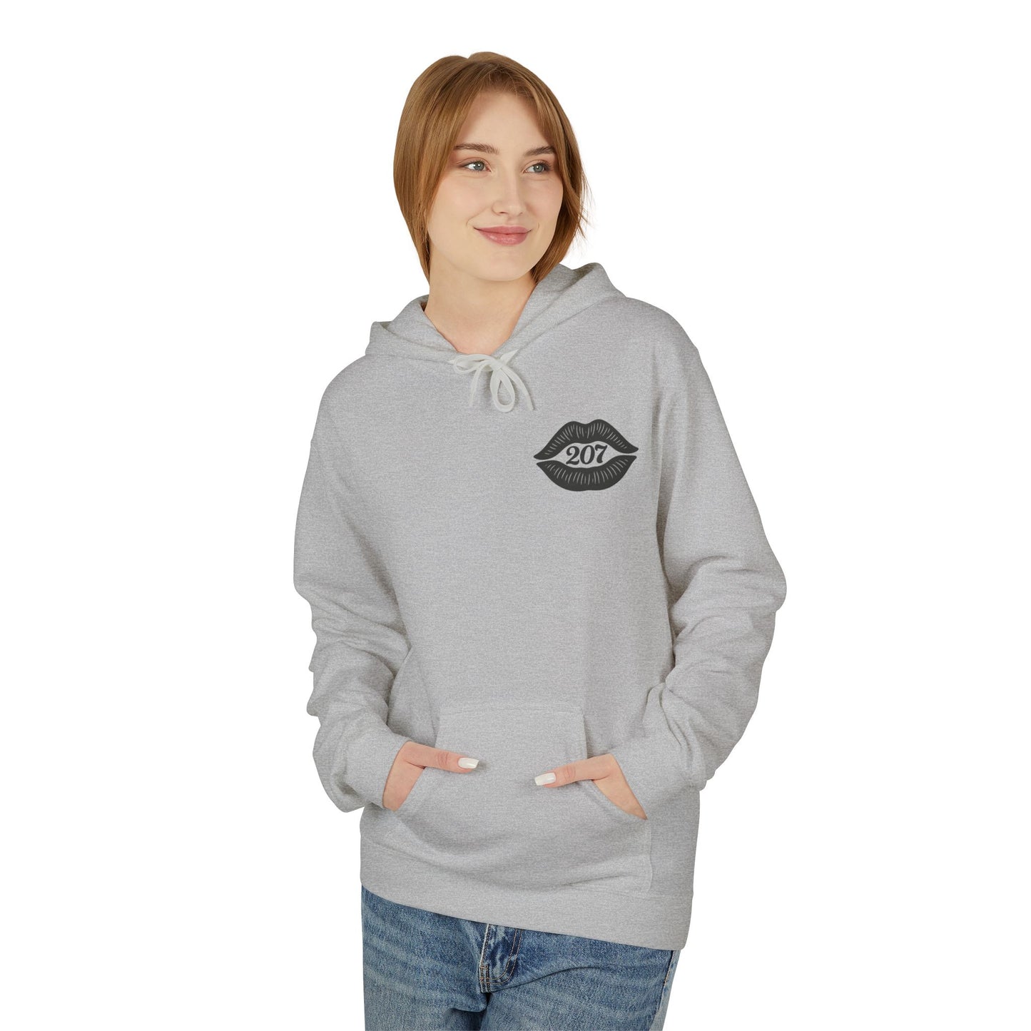 Chic Skull & Lip Print Hoodie, Graphic Sweatshirt for Fashion Lovers, Perfect for Cozy Days, Gifts for Friends, Halloween Outfit