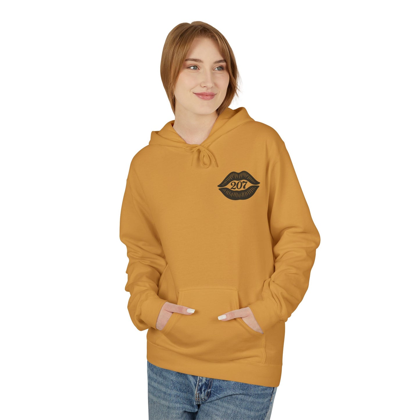 Chic Skull & Lip Print Hoodie, Graphic Sweatshirt for Fashion Lovers, Perfect for Cozy Days, Gifts for Friends, Halloween Outfit
