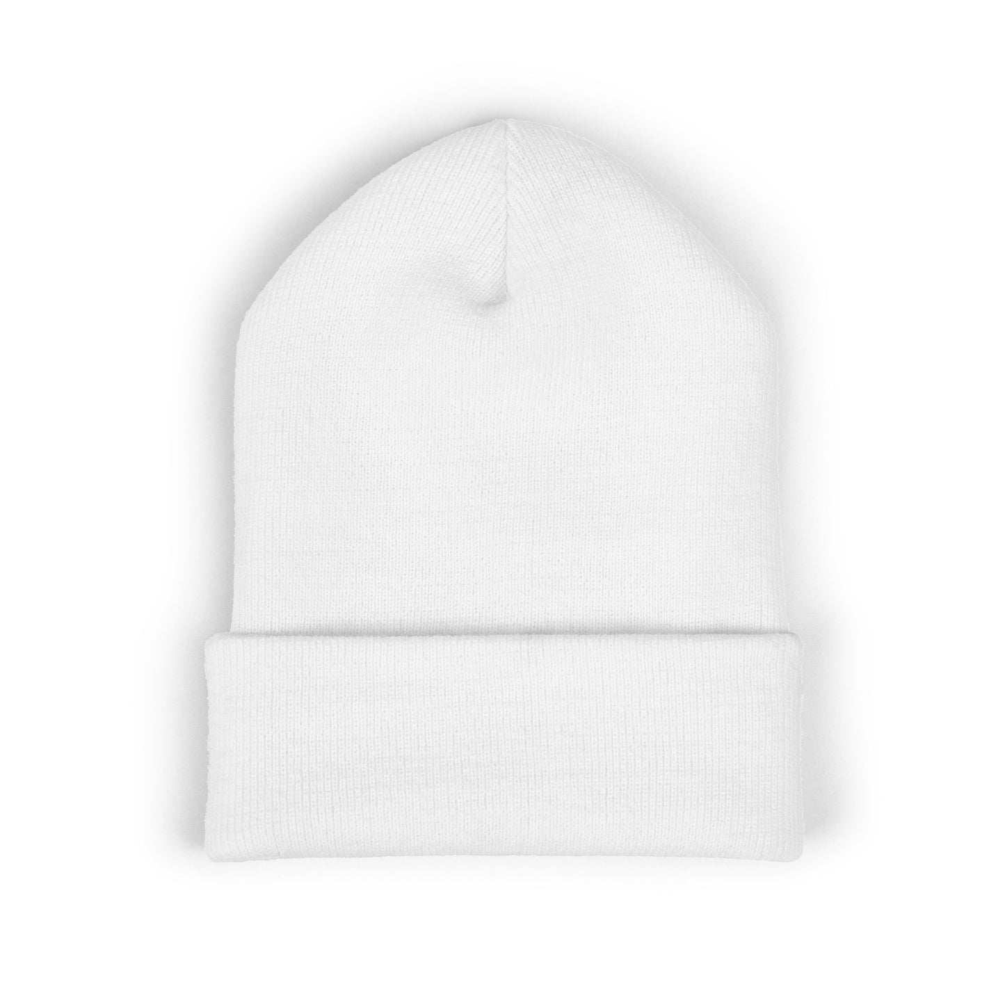 Classic Cuffed Beanie with Vintage Embroidery, Cozy Knit Hat for Winter, Perfect Gift for Him/Her