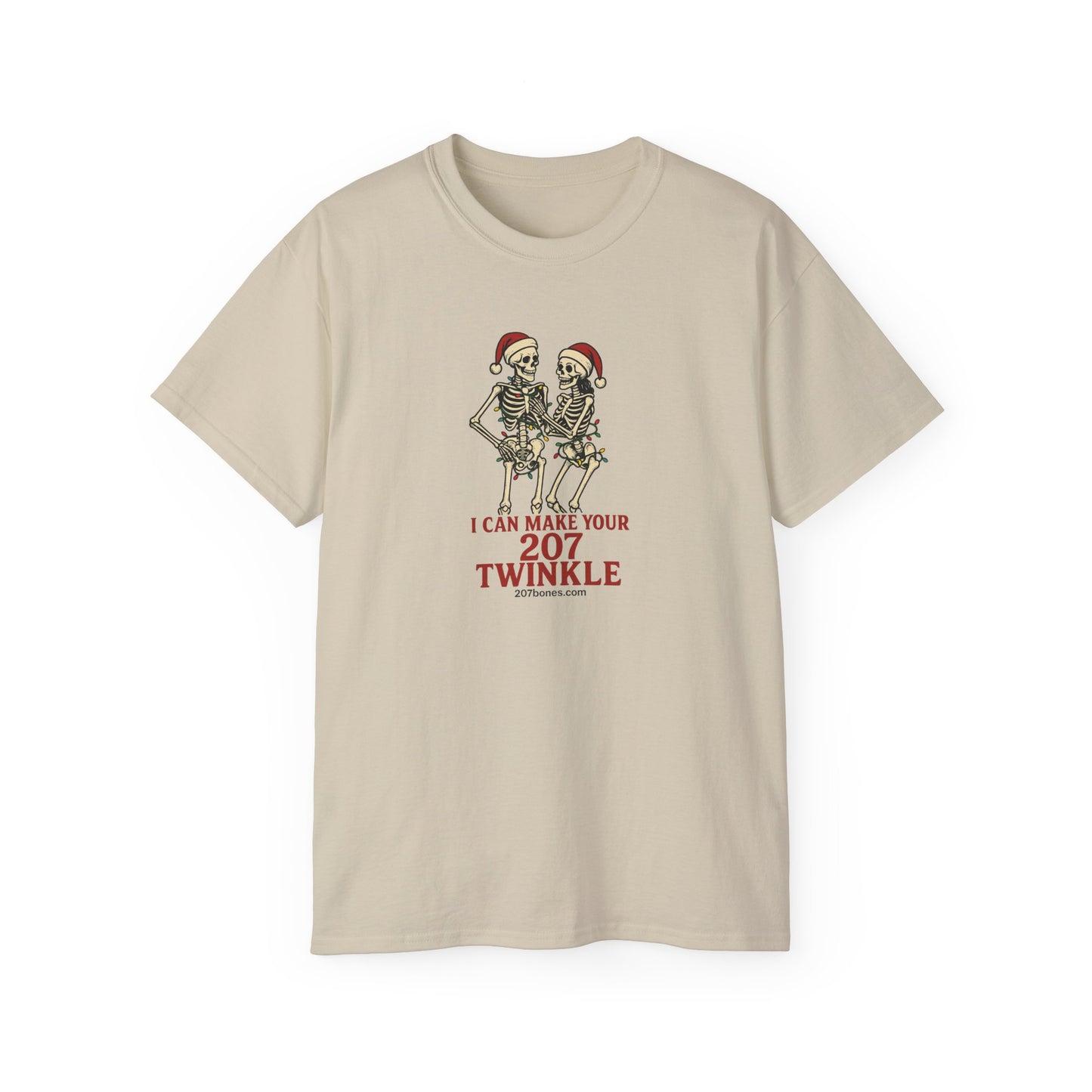 Holiday Skeleton T-Shirt, Funny Christmas Gift, Unisex Tee, Skeleton Lovers Apparel, Party Outfit, Quirky Holiday Top