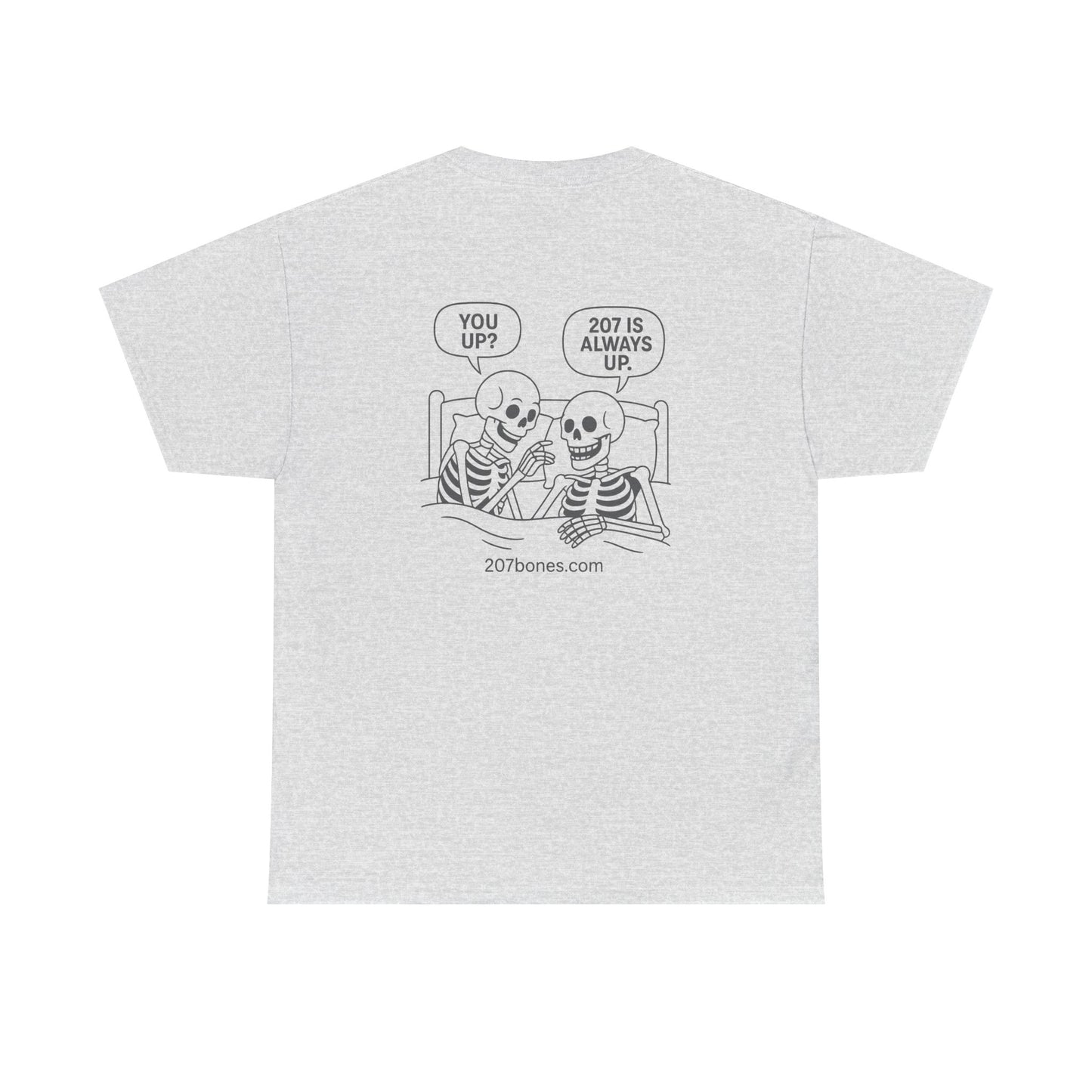 Unisex Heavy Cotton Tee with Playful Skeleton Design – Perfect for Halloween, Casual Wear, Gifts, and Humorous Outfits
