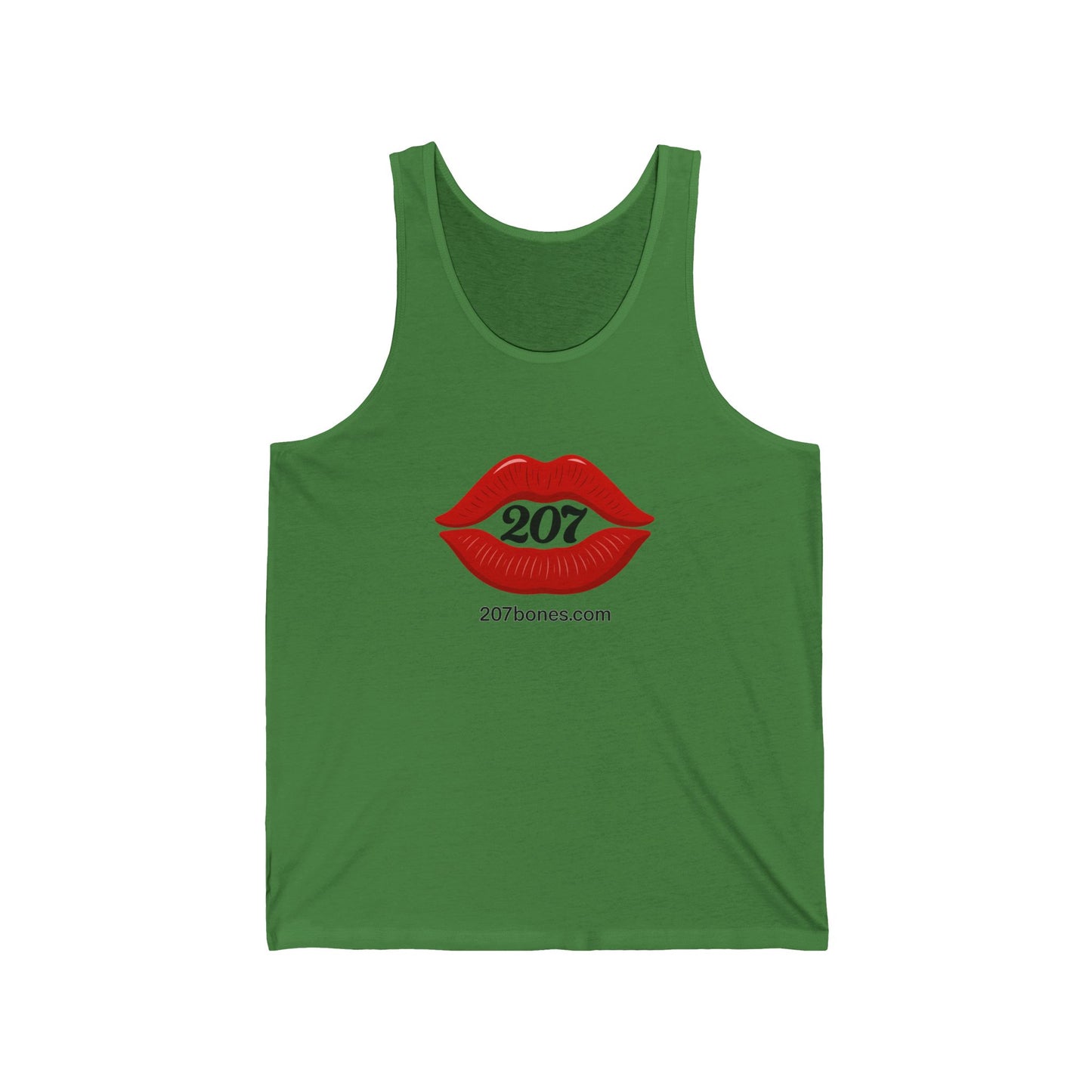 Kiss Me Red Lip Unisex Jersey Tank | Summer Beach Wear, Casual Outfit, Gift for Her, Party Top, Trendy Fashion