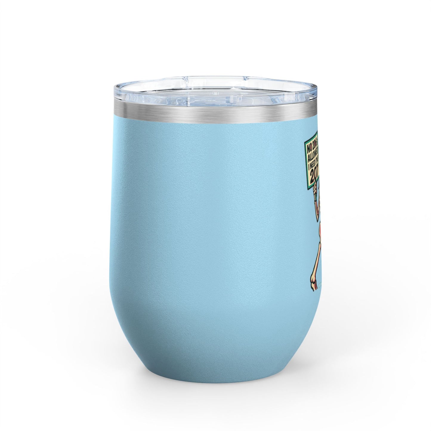 Spooky Skeleton Wine Tumbler, Fun Gift for Halloween, 12oz Insulated Drinkware, Unique Party Favor, Wine Lover Accessory, Skeleton Decor