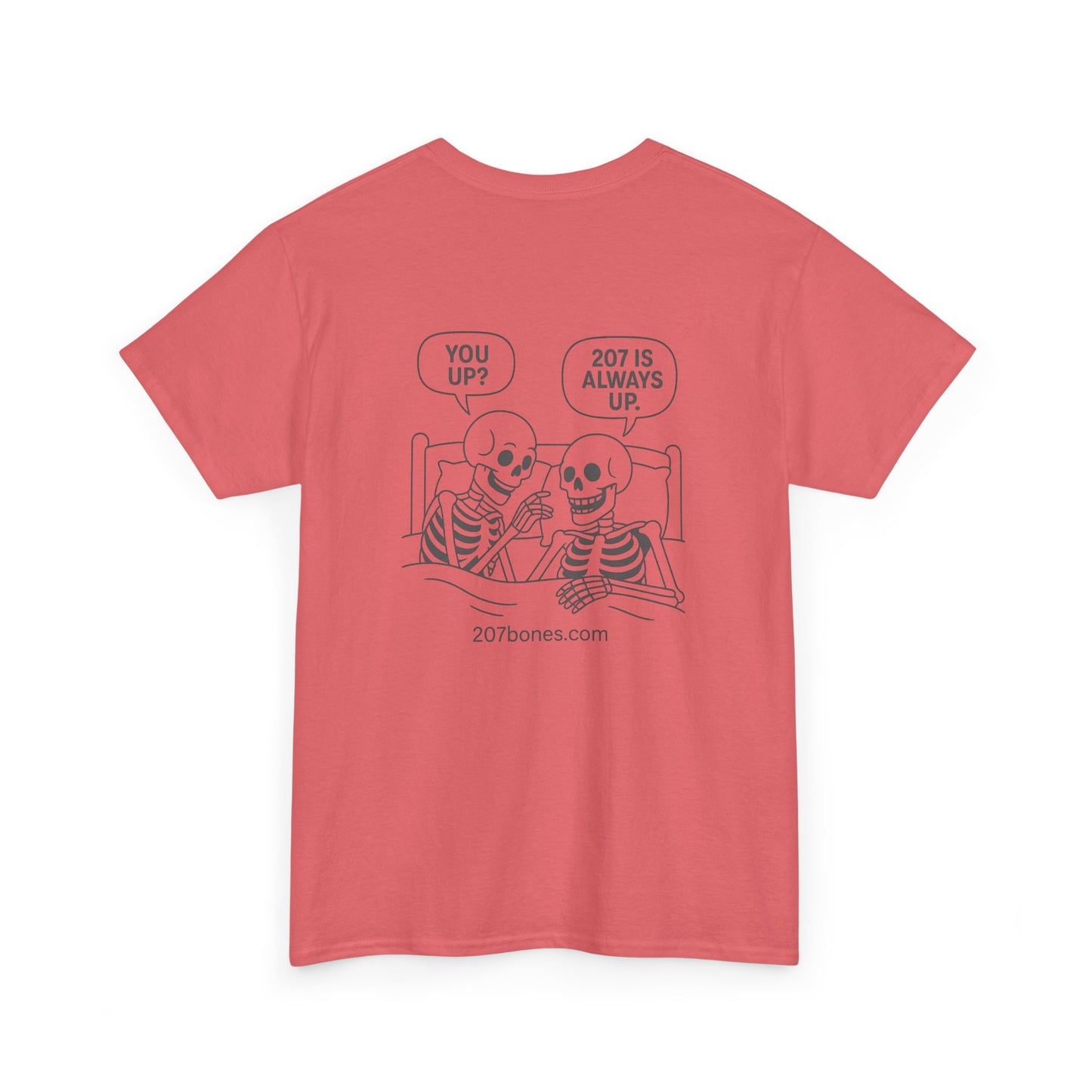 Unisex Heavy Cotton Tee with Playful Skeleton Design – Perfect for Halloween, Casual Wear, Gifts, and Humorous Outfits