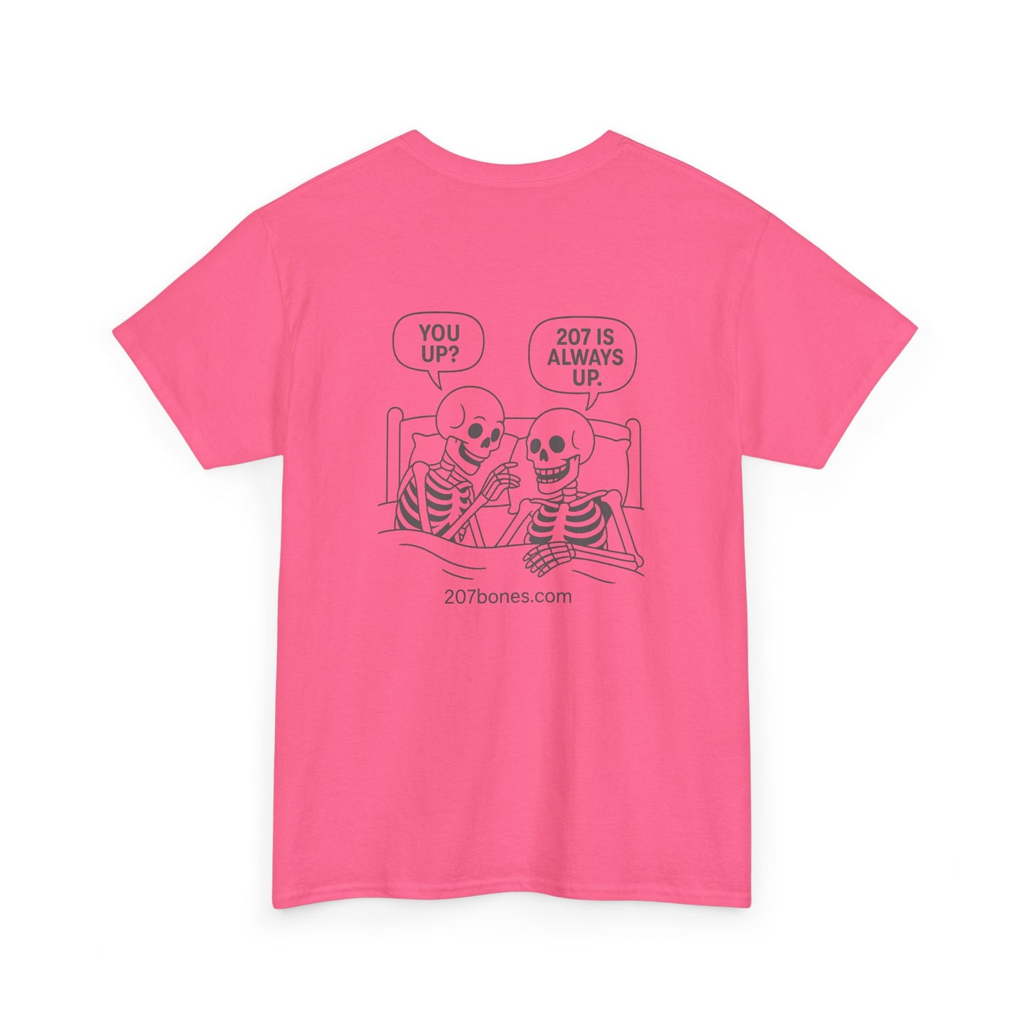 Unisex Heavy Cotton Tee with Playful Skeleton Design – Perfect for Halloween, Casual Wear, Gifts, and Humorous Outfits