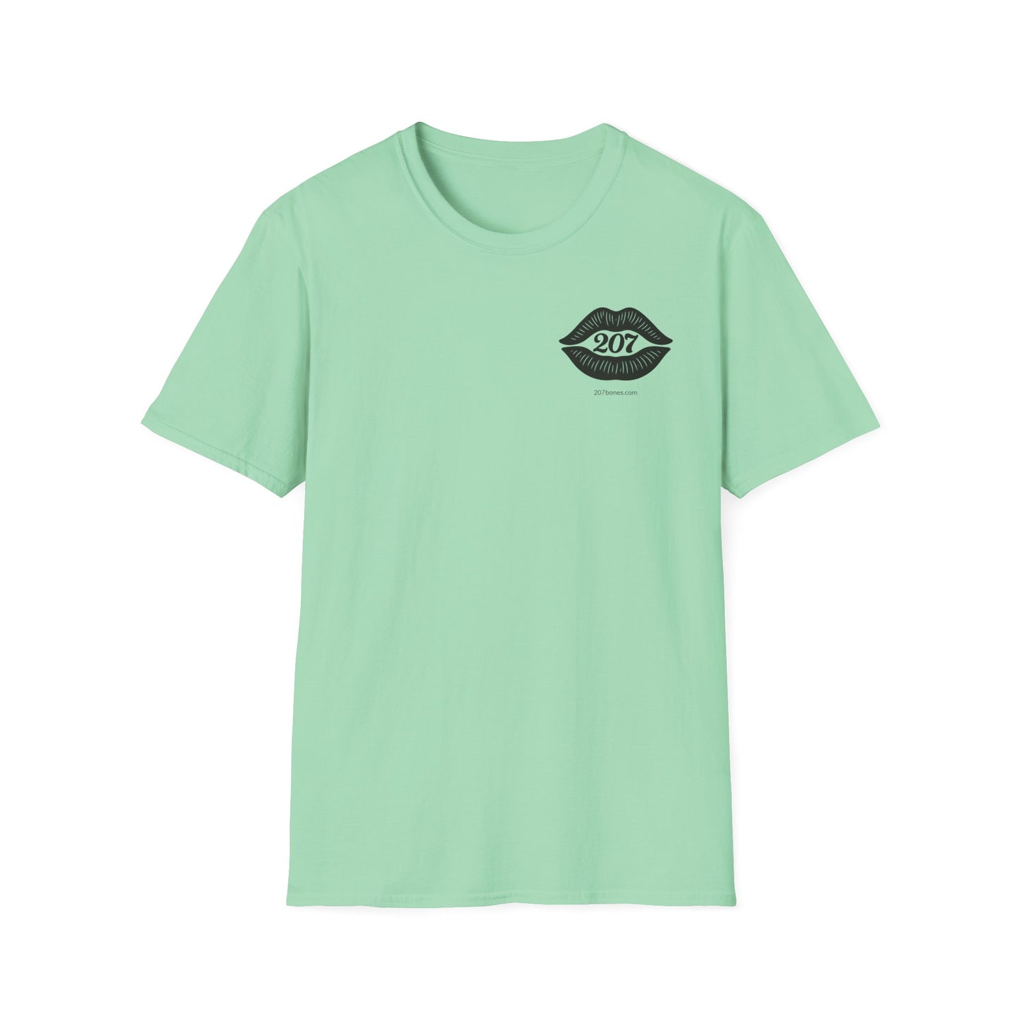 Romantic Unisex T-Shirt with Skeleton and Lips Design, Fun Couples Tee, Date Night Outfit, Halloween Costume, Unique Gift
