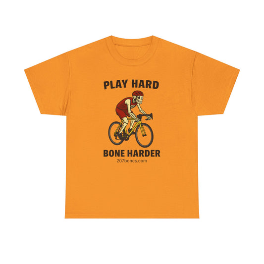 Unisex Cycling Tee - Play Hard Bone Harder