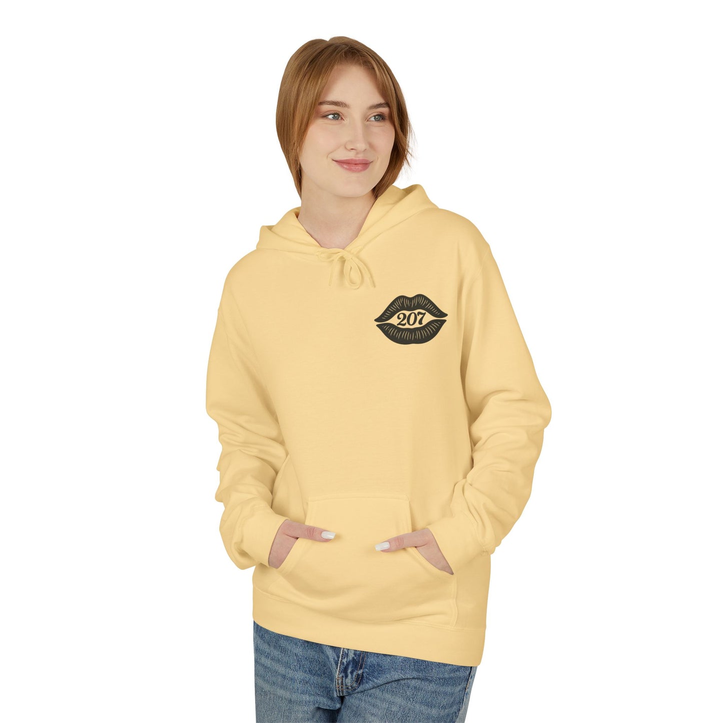 Chic Skull & Lip Print Hoodie, Graphic Sweatshirt for Fashion Lovers, Perfect for Cozy Days, Gifts for Friends, Halloween Outfit