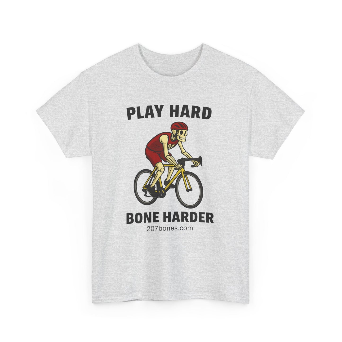 Unisex Cycling Tee - Play Hard Bone Harder