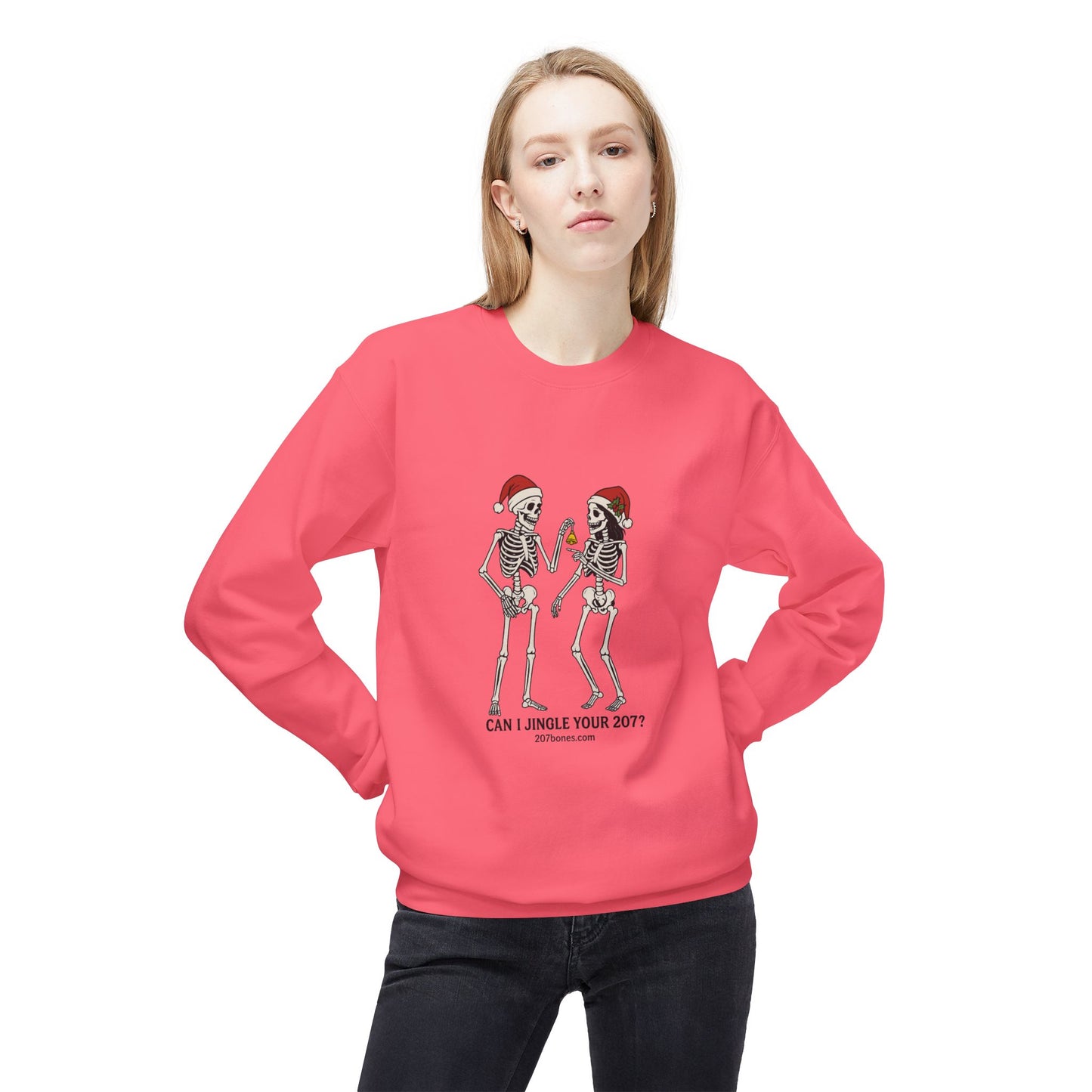 Skeletons Jingle Christmas Sweatshirt, Holiday Gift, Unisex Crewneck, Skeleton Christmas Jumper, Funny Xmas Sweatshirt