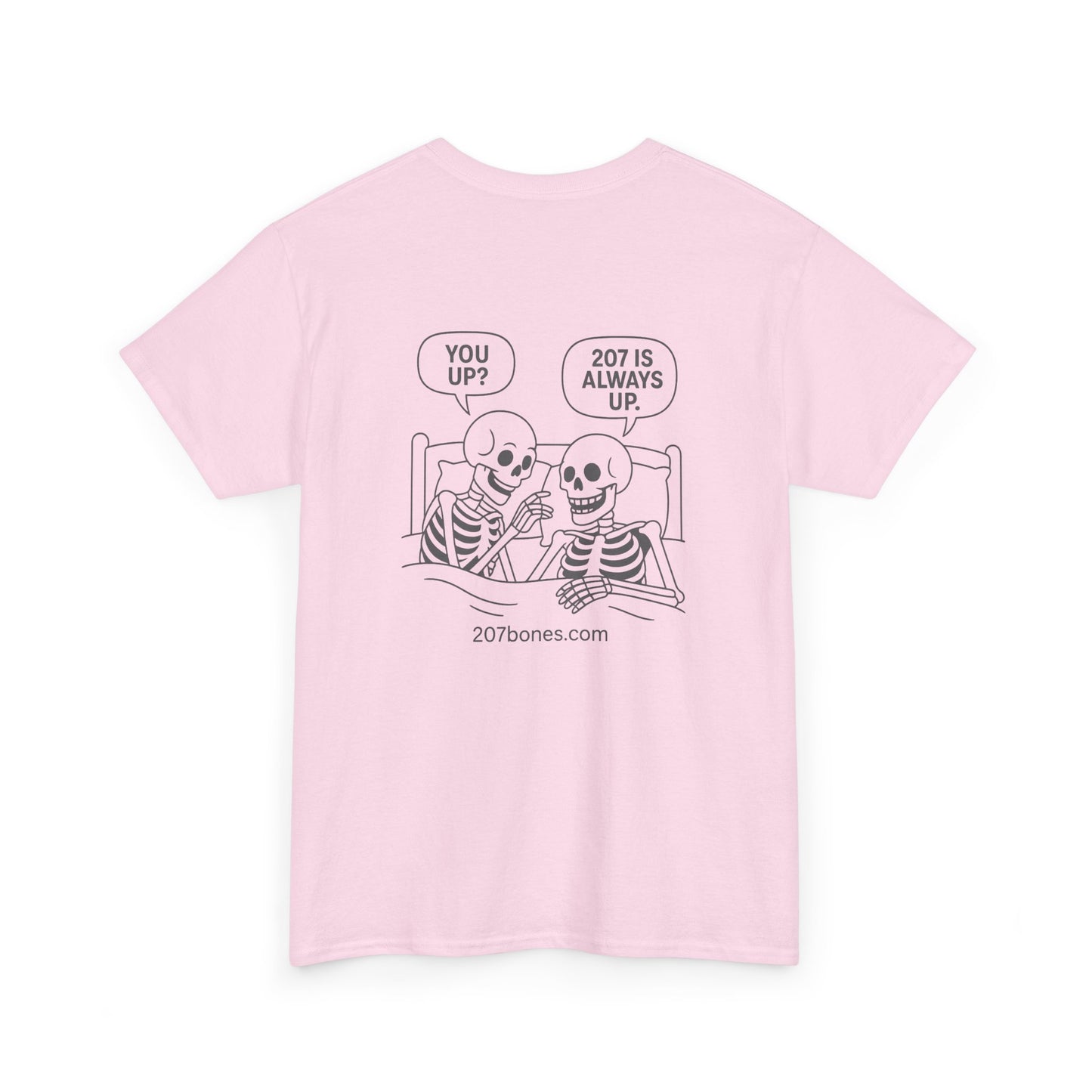 Unisex Heavy Cotton Tee with Playful Skeleton Design – Perfect for Halloween, Casual Wear, Gifts, and Humorous Outfits