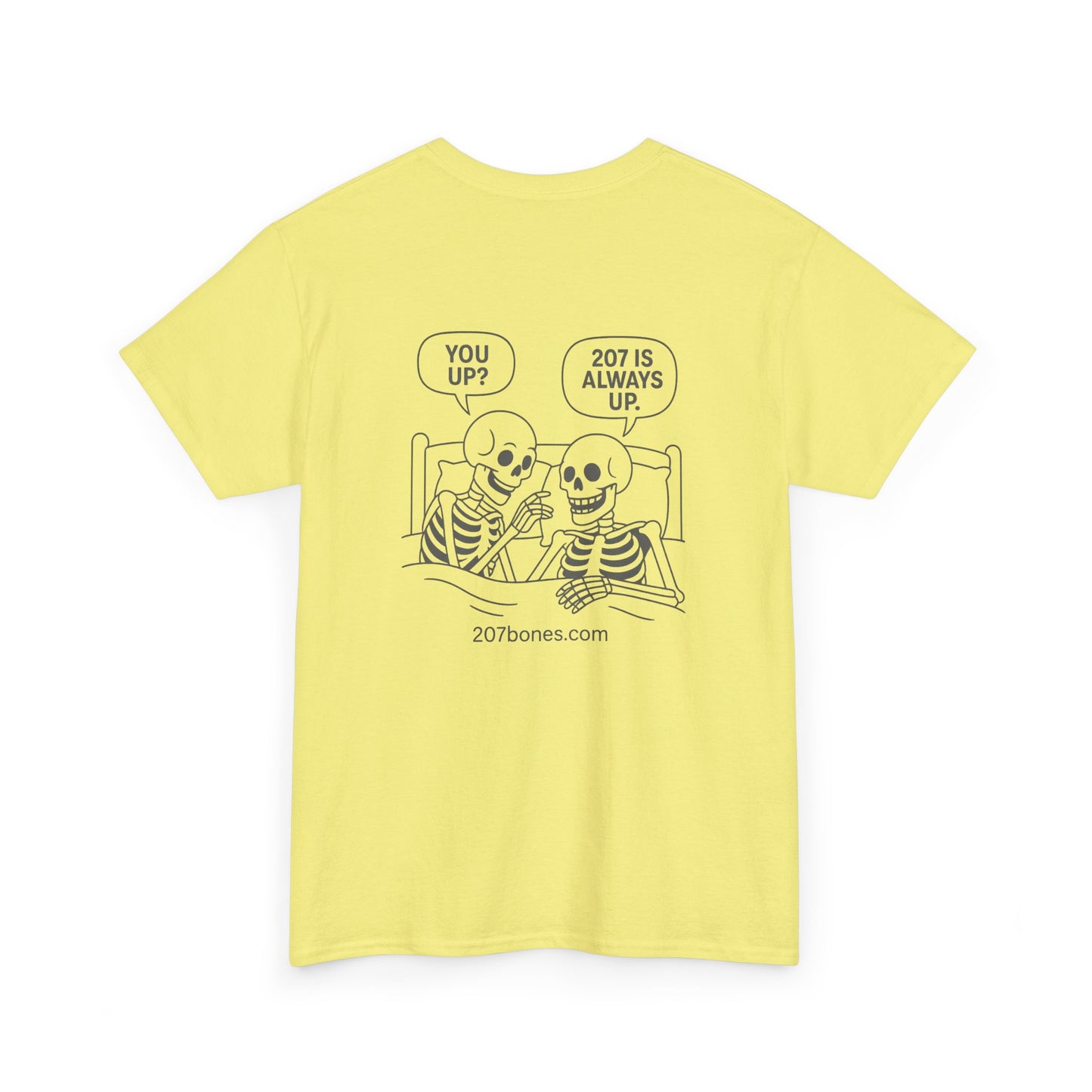 Unisex Heavy Cotton Tee with Playful Skeleton Design – Perfect for Halloween, Casual Wear, Gifts, and Humorous Outfits