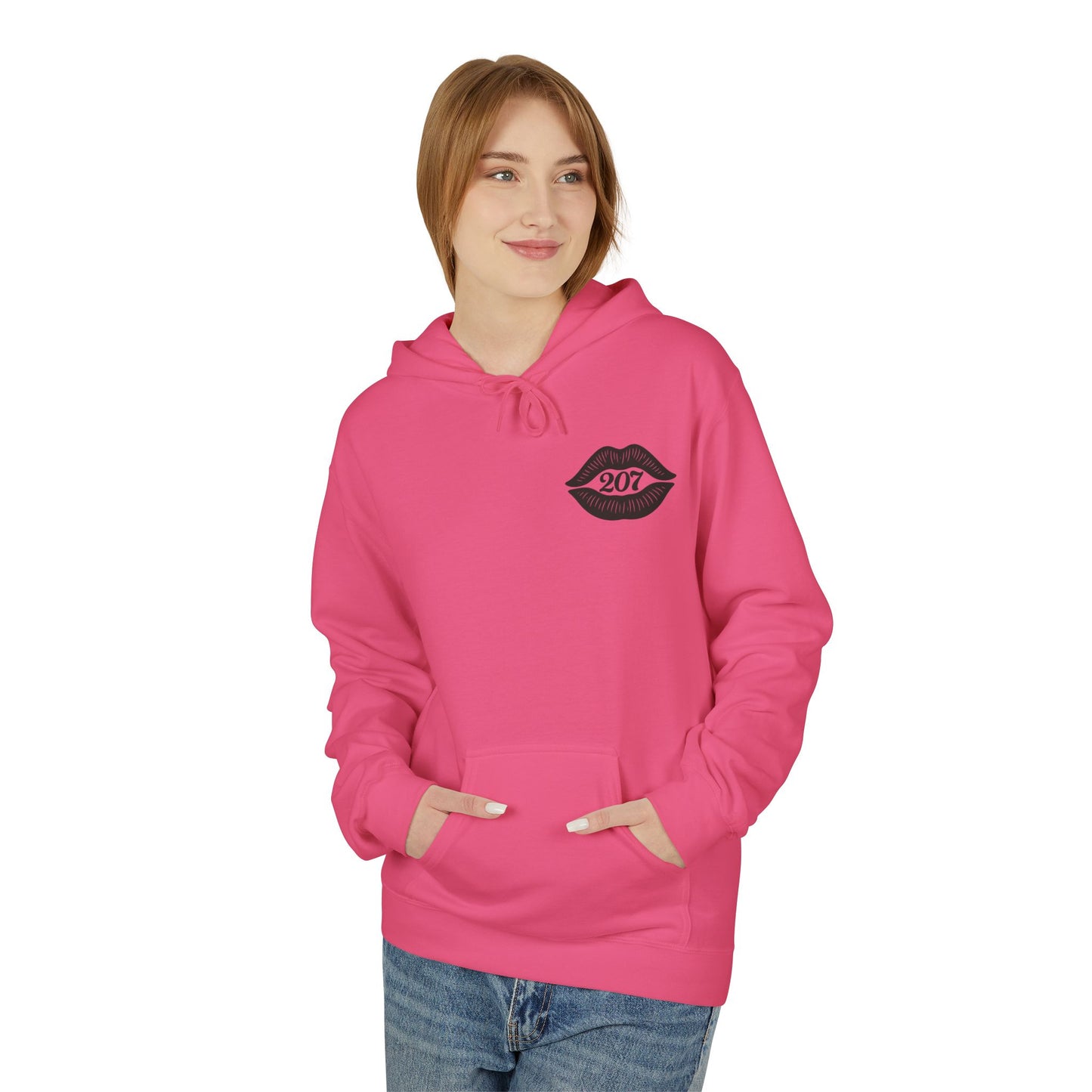 Chic Skull & Lip Print Hoodie, Graphic Sweatshirt for Fashion Lovers, Perfect for Cozy Days, Gifts for Friends, Halloween Outfit
