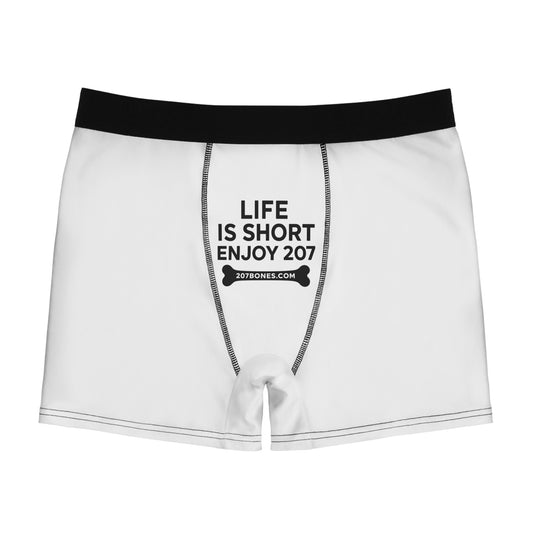 Life is Short Enjoy 207 Men's Boxer Briefs - Fun Loungewear, Gift for Men, Novelty Underwear, Comfortable Boxers, Everyday Essentials
