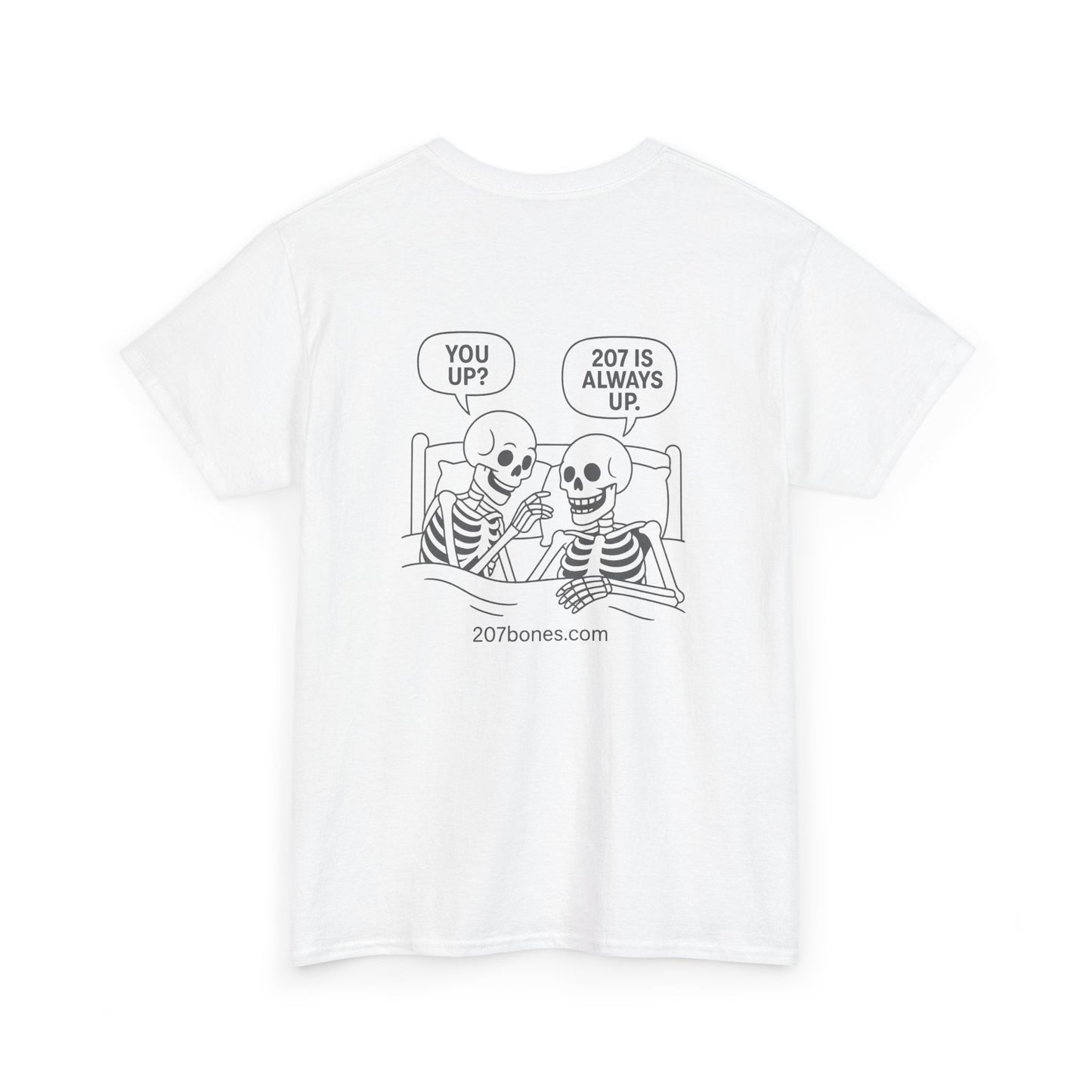 Unisex Heavy Cotton Tee with Playful Skeleton Design – Perfect for Halloween, Casual Wear, Gifts, and Humorous Outfits