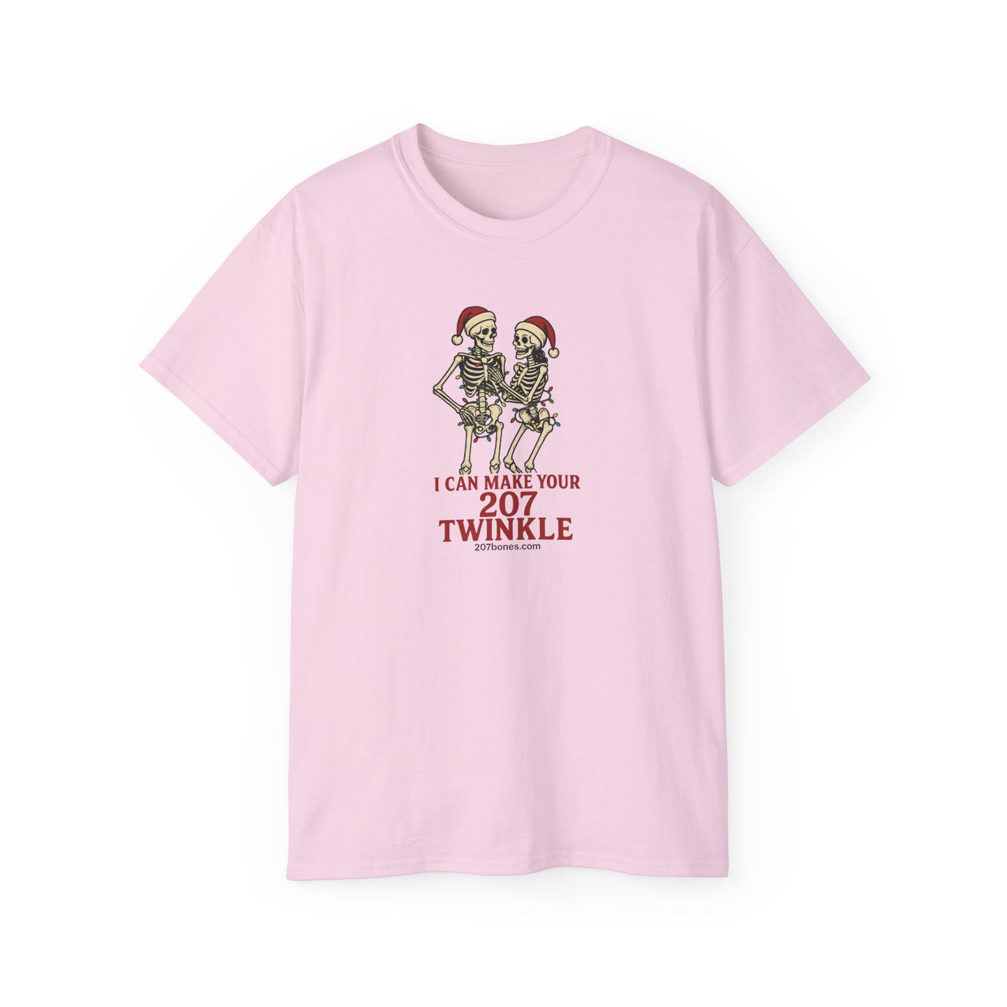 Holiday Skeleton T-Shirt, Funny Christmas Gift, Unisex Tee, Skeleton Lovers Apparel, Party Outfit, Quirky Holiday Top