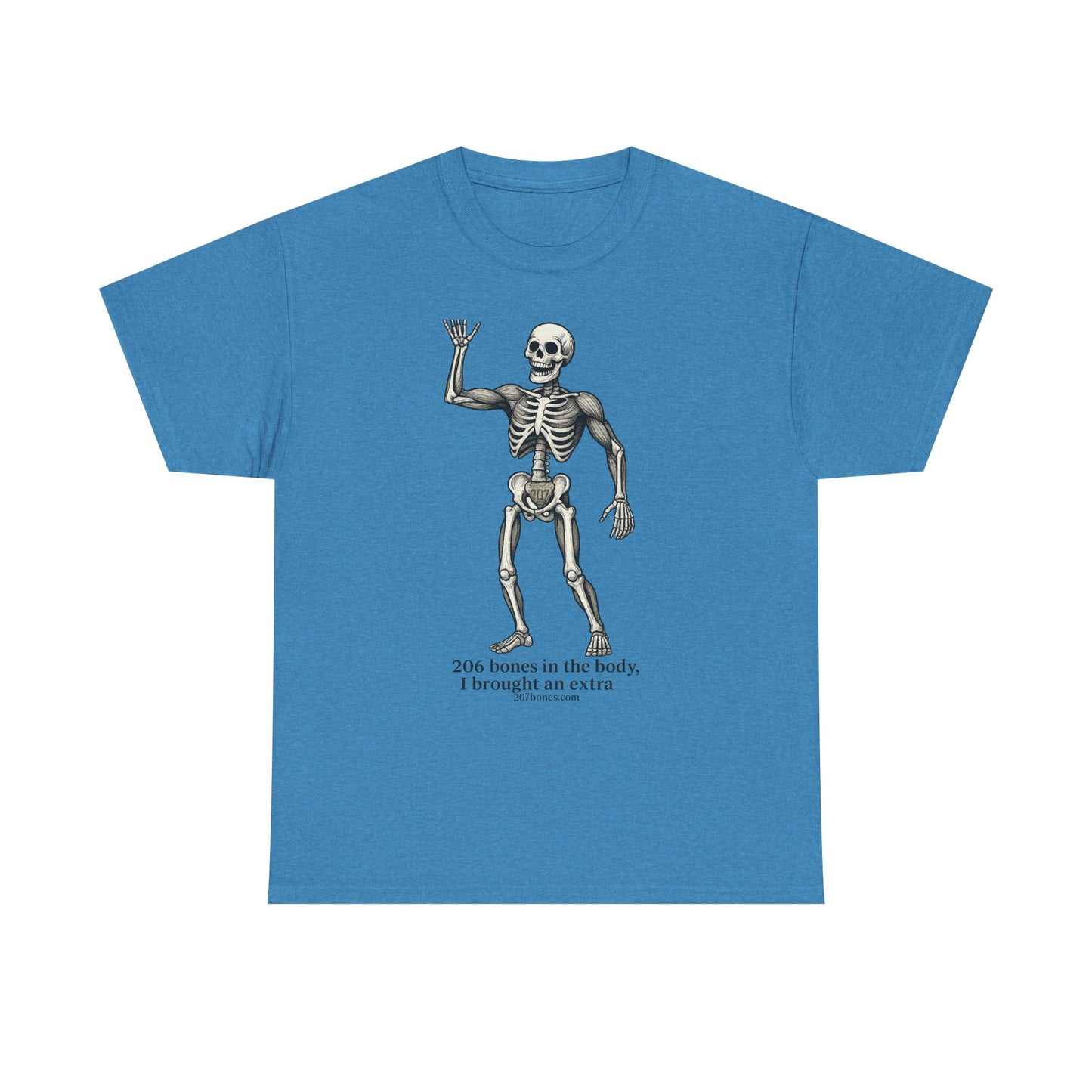 Funny Skeleton Tee for Halloween, Unisex Heavy Cotton Tee, Humor T-Shirt, Perfect for Parties and Costumes, Quotes Shirt, Gift Idea