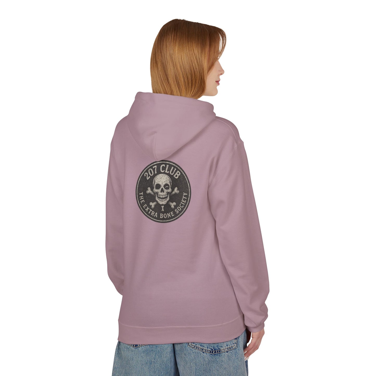 Kiss & Skull Graphic Fleece Hoodie - Trendy Unisex Sweatshirt for Casual Wear, Halloween, Party, Street Style, Gifts