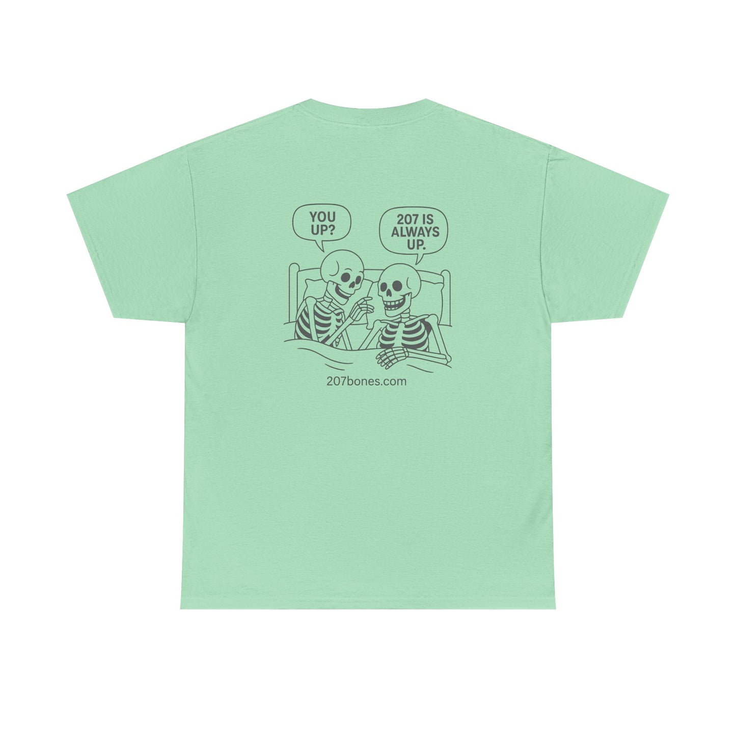 Unisex Heavy Cotton Tee with Playful Skeleton Design – Perfect for Halloween, Casual Wear, Gifts, and Humorous Outfits