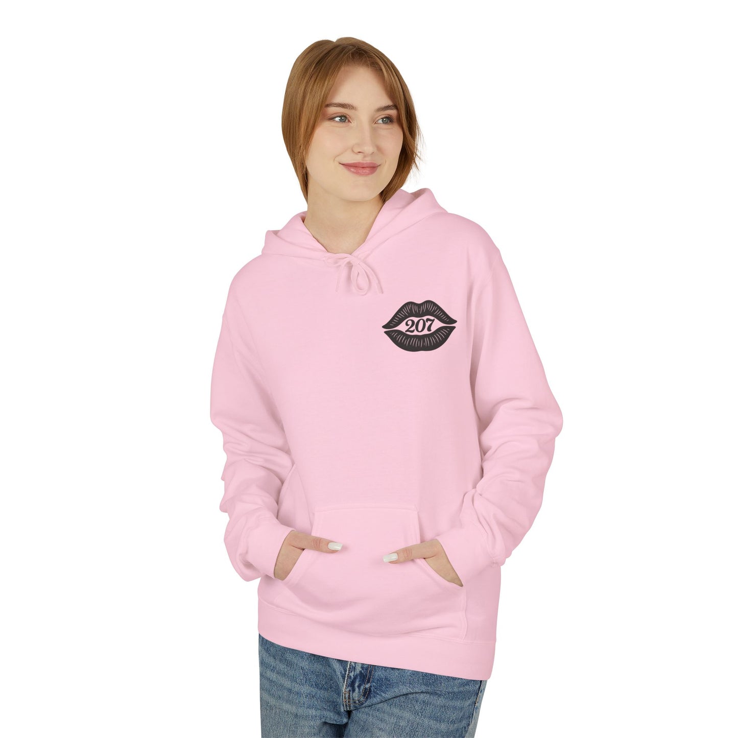 Chic Skull & Lip Print Hoodie, Graphic Sweatshirt for Fashion Lovers, Perfect for Cozy Days, Gifts for Friends, Halloween Outfit