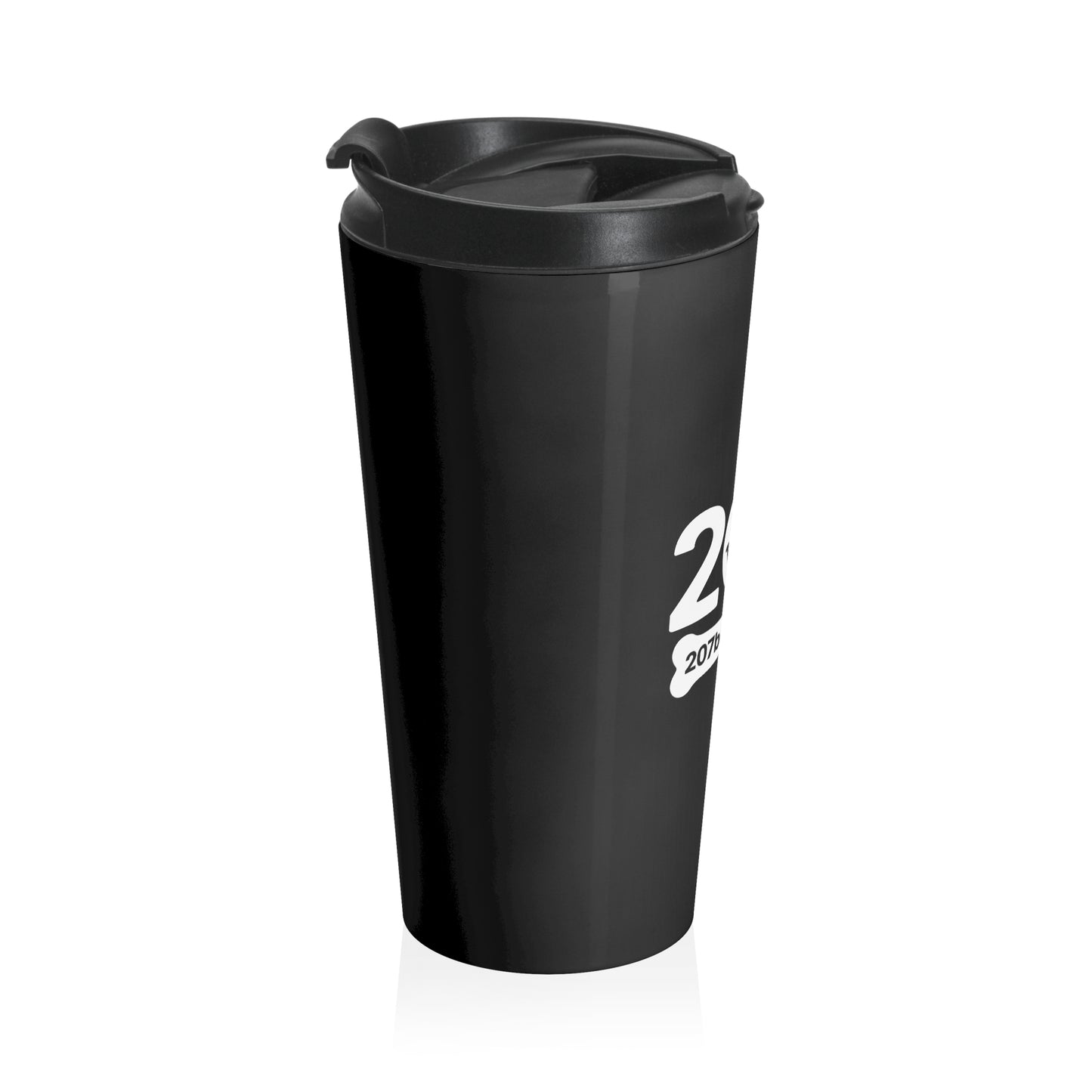 207 Bones Smile Black Stainless Steel Travel Mug