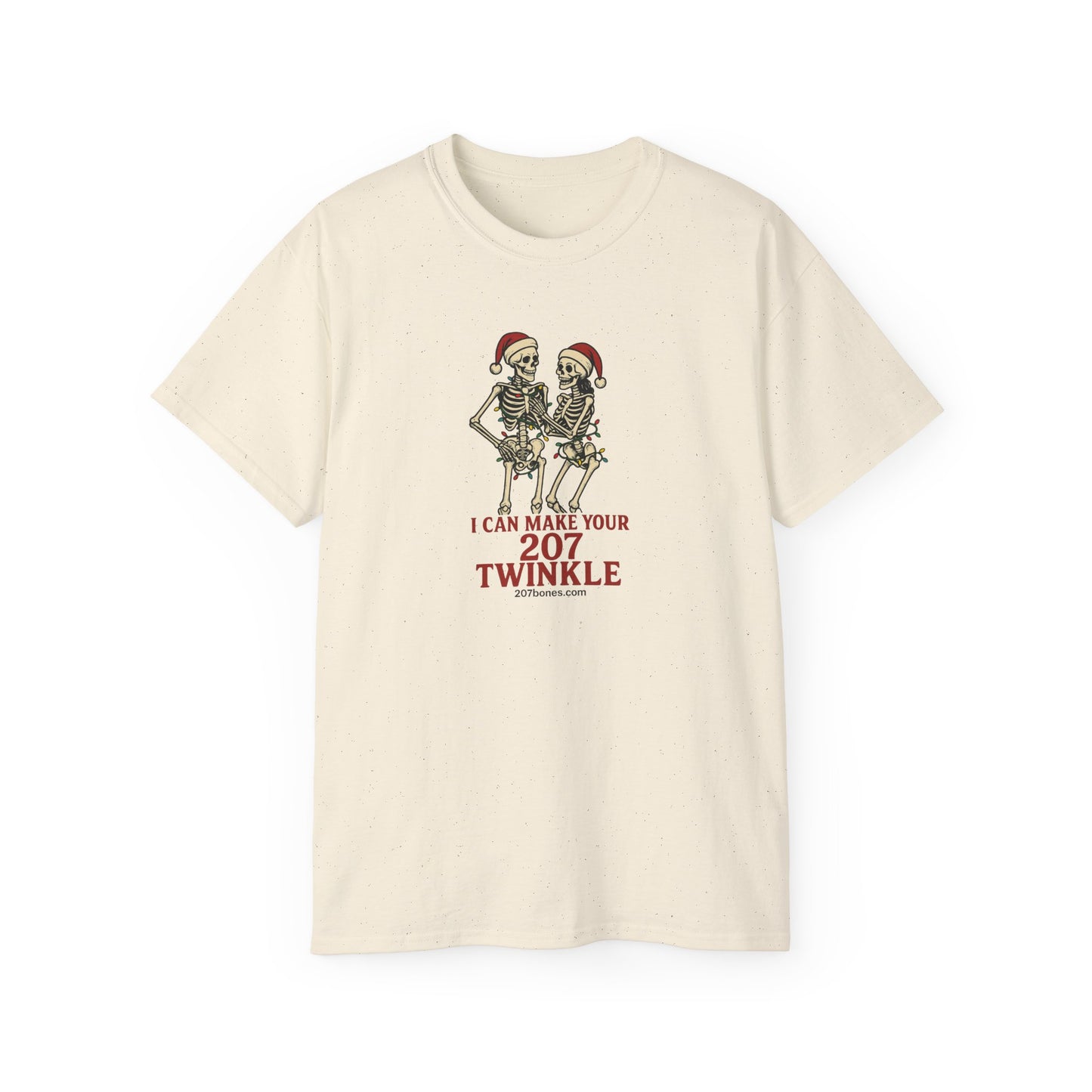 Holiday Skeleton T-Shirt, Funny Christmas Gift, Unisex Tee, Skeleton Lovers Apparel, Party Outfit, Quirky Holiday Top