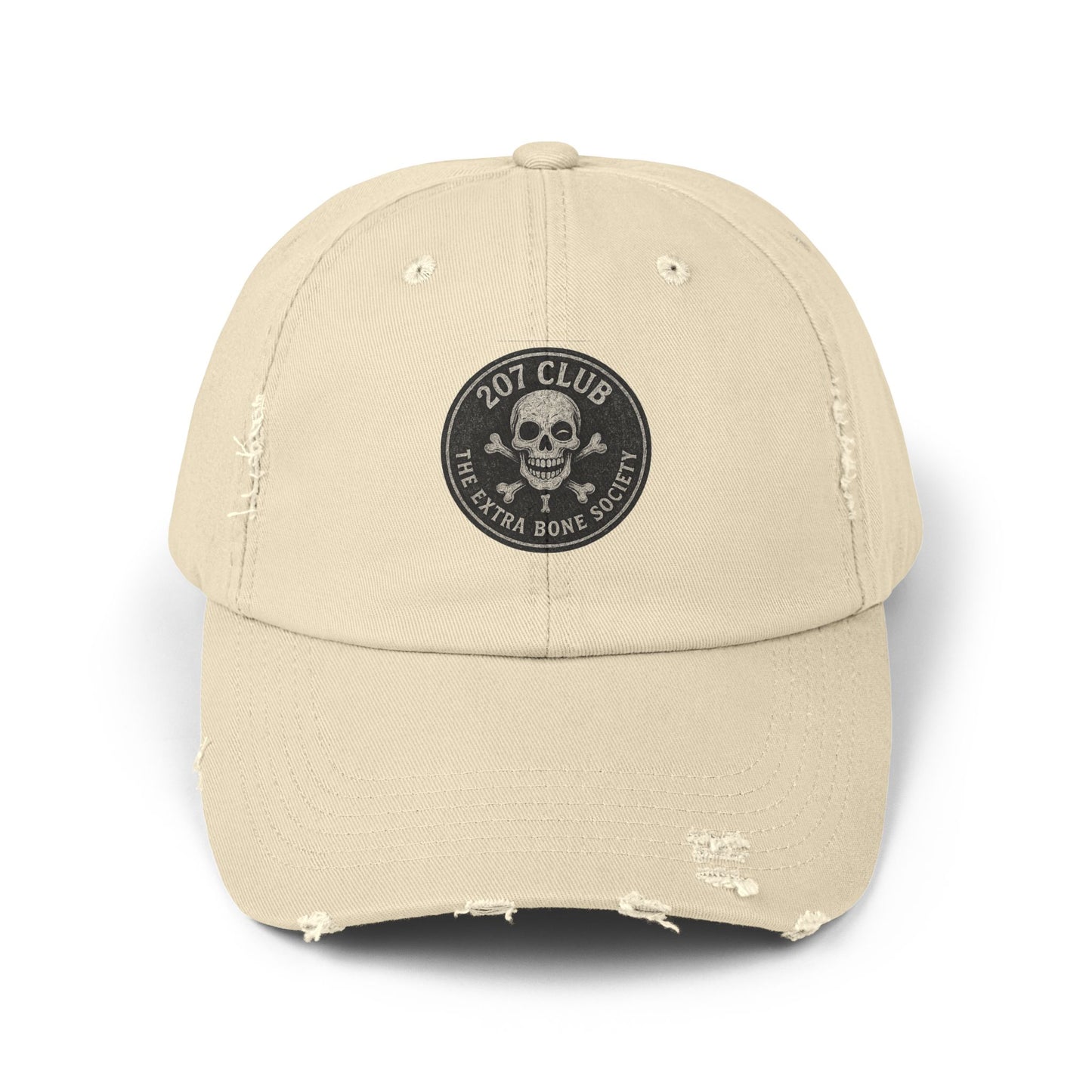 Distressed Skull Cap - Vintage Style Unisex Hat, Casual Everyday Wear, Perfect for Outdoor Adventures