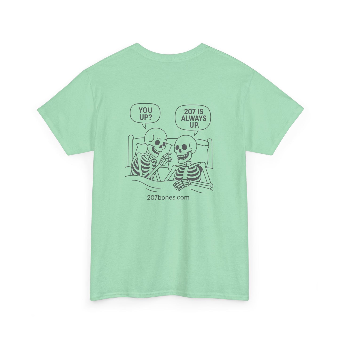 Unisex Heavy Cotton Tee with Playful Skeleton Design – Perfect for Halloween, Casual Wear, Gifts, and Humorous Outfits