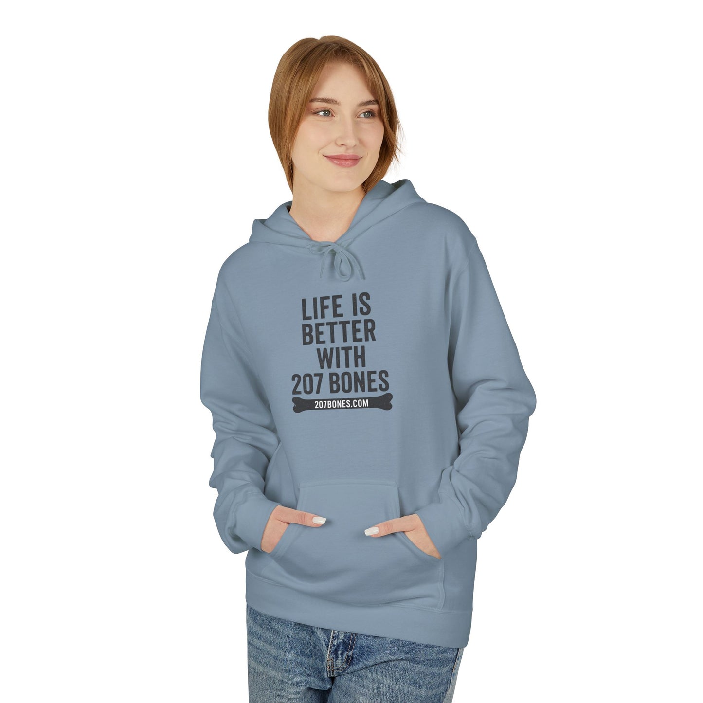 Life is Better with 207 Bones Hoodie, Unisex Softstyle Fleece Sweatshirt, Cozy Animal Lover Apparel, Gift for Pet Owners, Funny Dog [...]