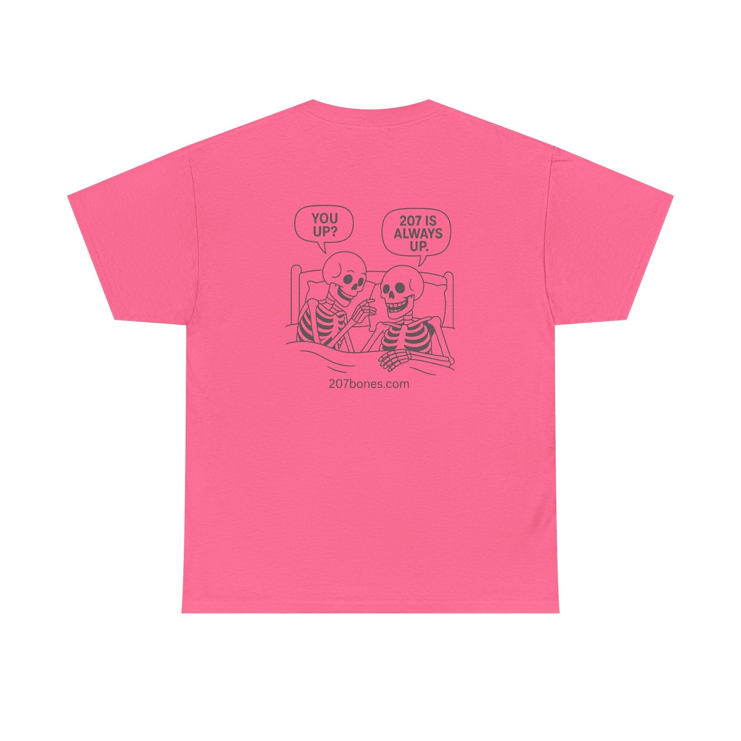Unisex Heavy Cotton Tee with Playful Skeleton Design – Perfect for Halloween, Casual Wear, Gifts, and Humorous Outfits