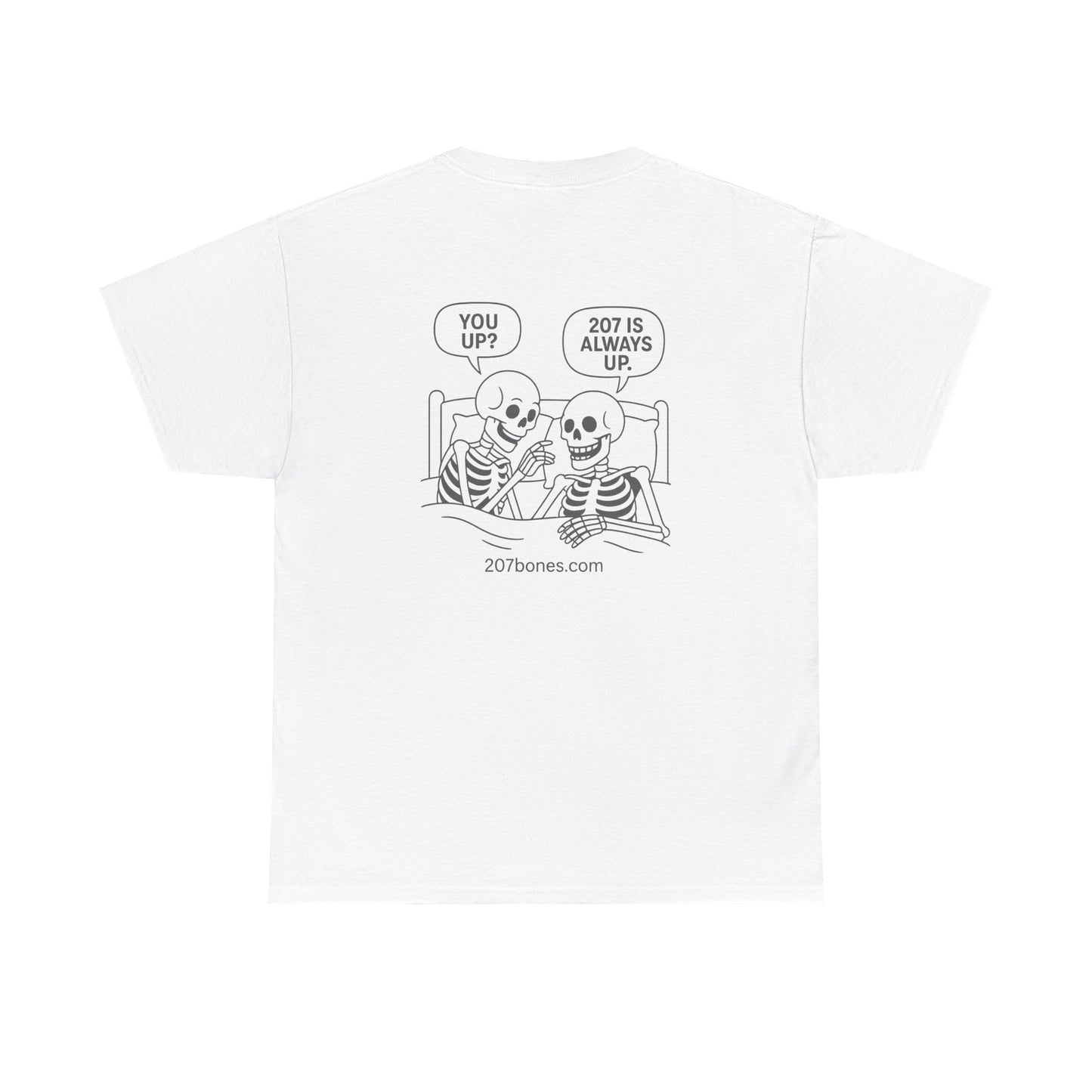Unisex Heavy Cotton Tee with Playful Skeleton Design – Perfect for Halloween, Casual Wear, Gifts, and Humorous Outfits