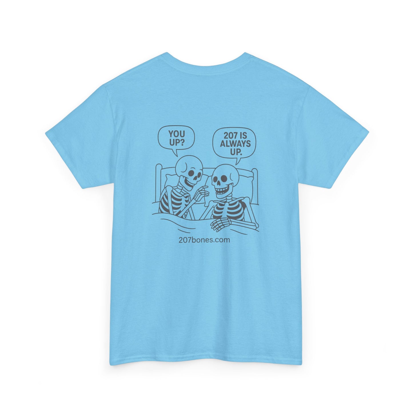 Unisex Heavy Cotton Tee with Playful Skeleton Design – Perfect for Halloween, Casual Wear, Gifts, and Humorous Outfits