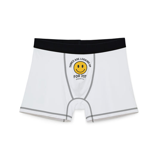 Fun Men's Boxers with Smile Design, Funny Boxer Briefs, Unique Men's Underwear, Gifts for Him, Casual Everyday Wear