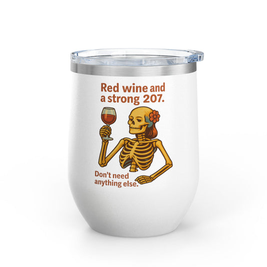 Whimsical Wine Tumbler, Fun Skeleton Design, Perfect for Parties, Gifts for Wine Lovers, Unique Drinkware for Celebrations