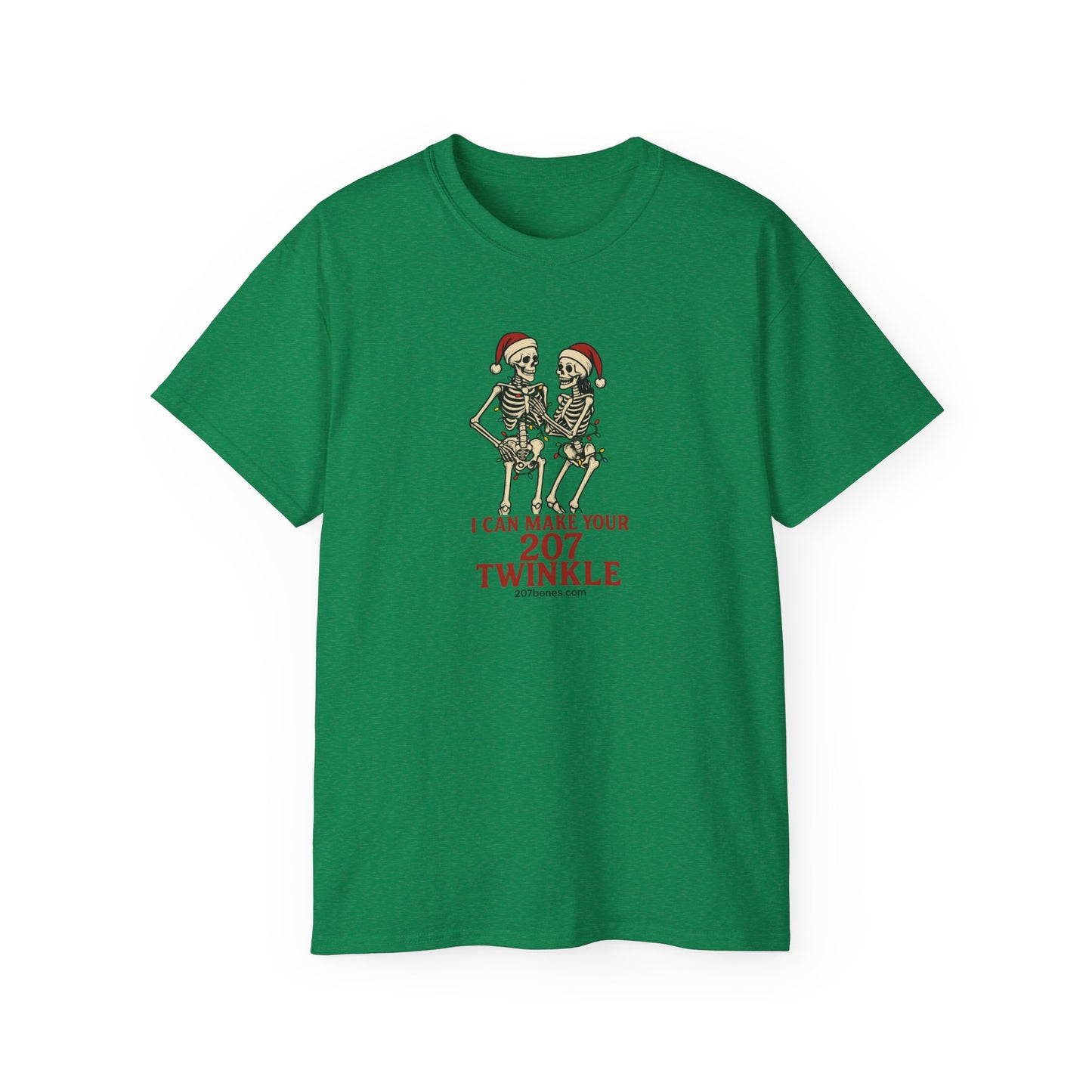 Holiday Skeleton T-Shirt, Funny Christmas Gift, Unisex Tee, Skeleton Lovers Apparel, Party Outfit, Quirky Holiday Top