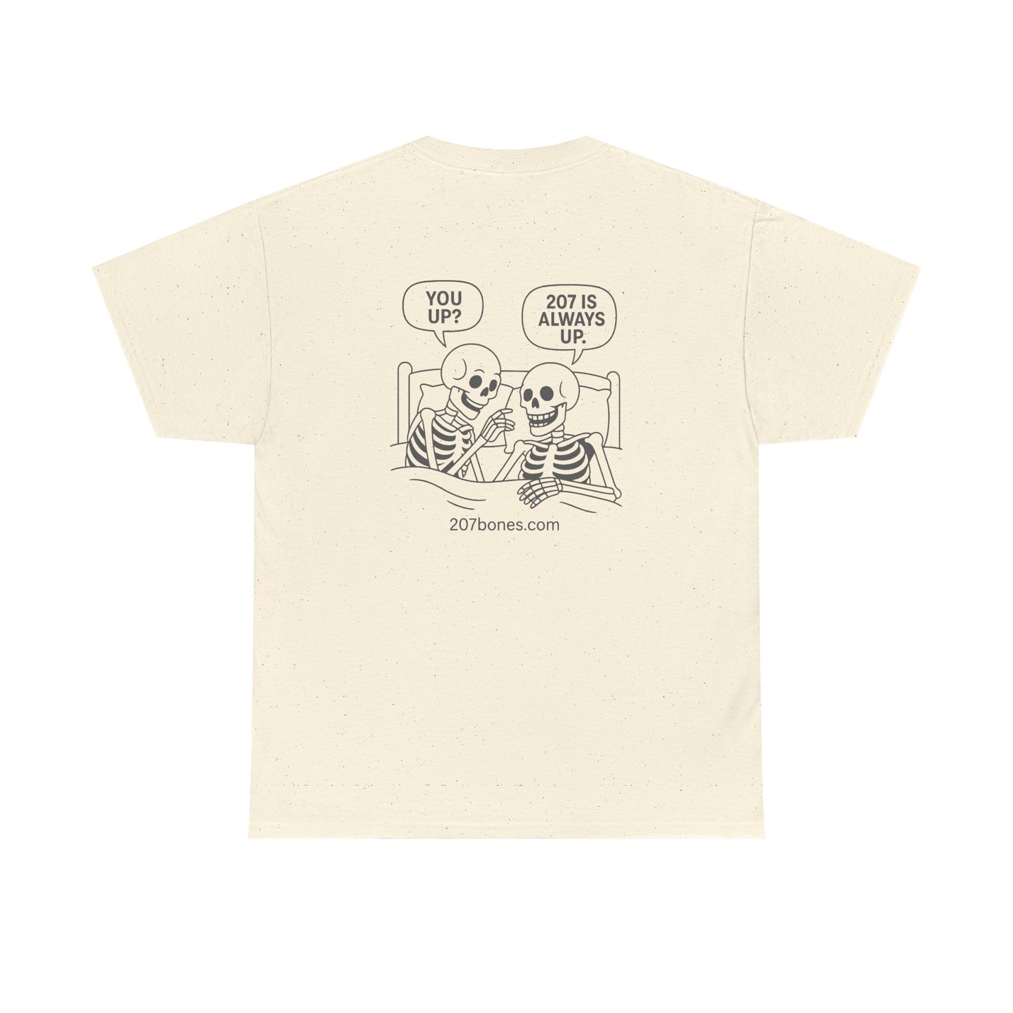 Unisex Heavy Cotton Tee with Playful Skeleton Design – Perfect for Halloween, Casual Wear, Gifts, and Humorous Outfits
