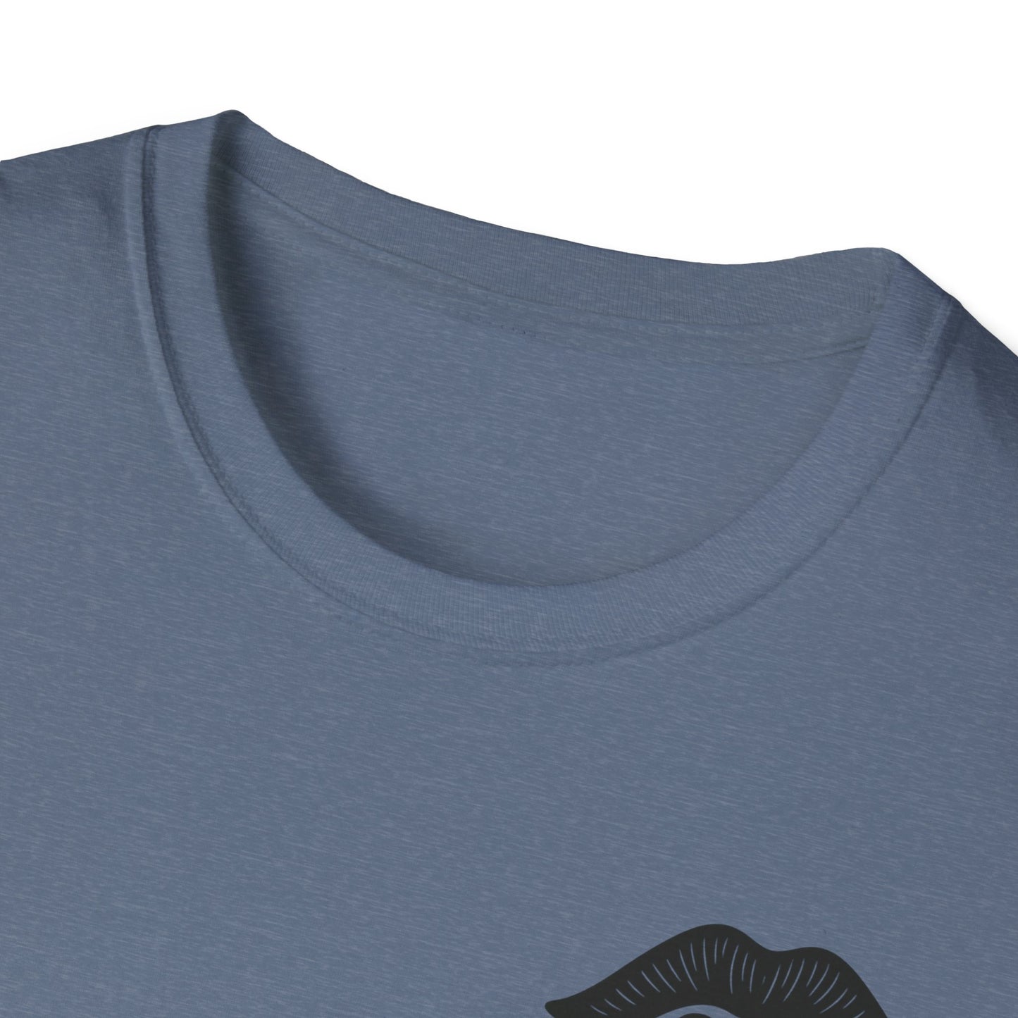 Romantic Unisex T-Shirt with Skeleton and Lips Design, Fun Couples Tee, Date Night Outfit, Halloween Costume, Unique Gift