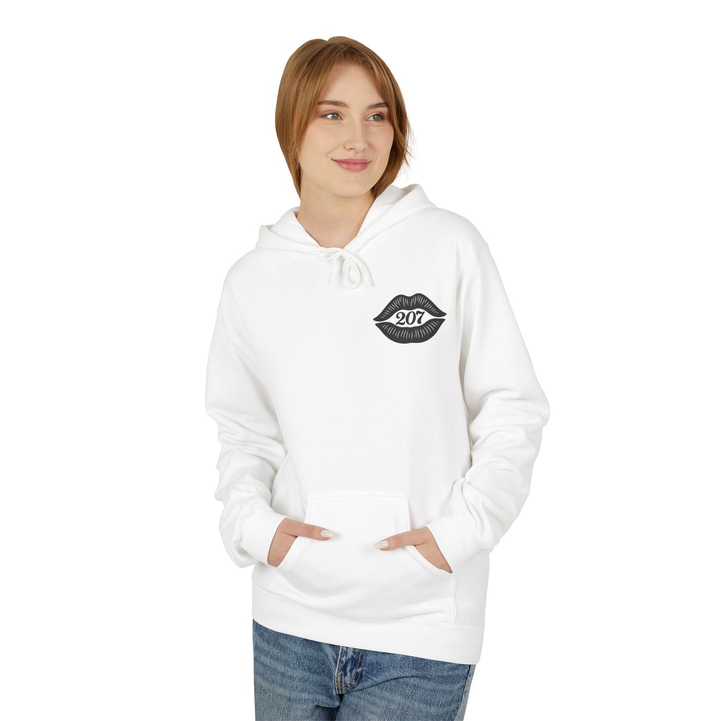 Chic Skull & Lip Print Hoodie, Graphic Sweatshirt for Fashion Lovers, Perfect for Cozy Days, Gifts for Friends, Halloween Outfit